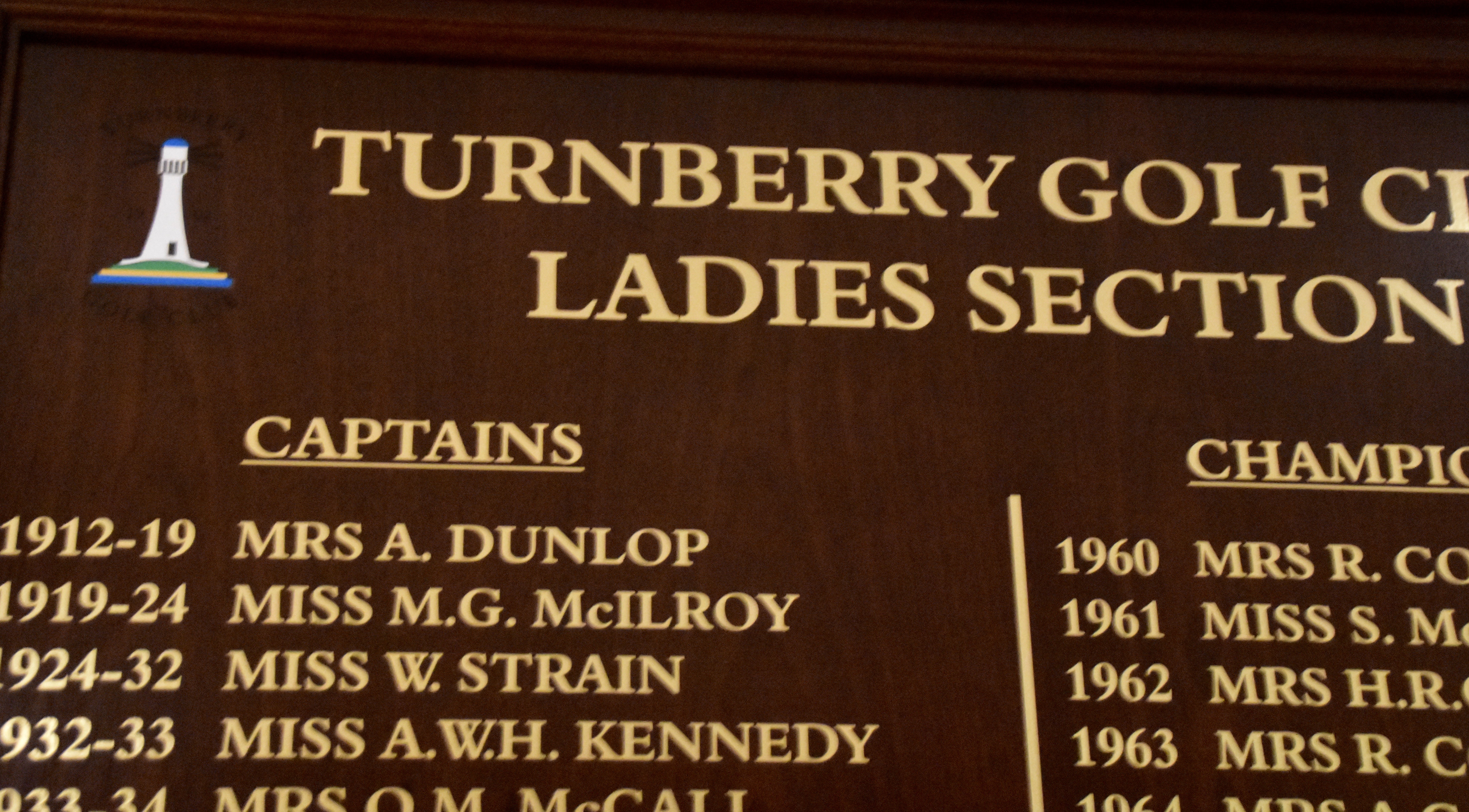 Women's Captain Mrs. A. Dunlop, Turnberry