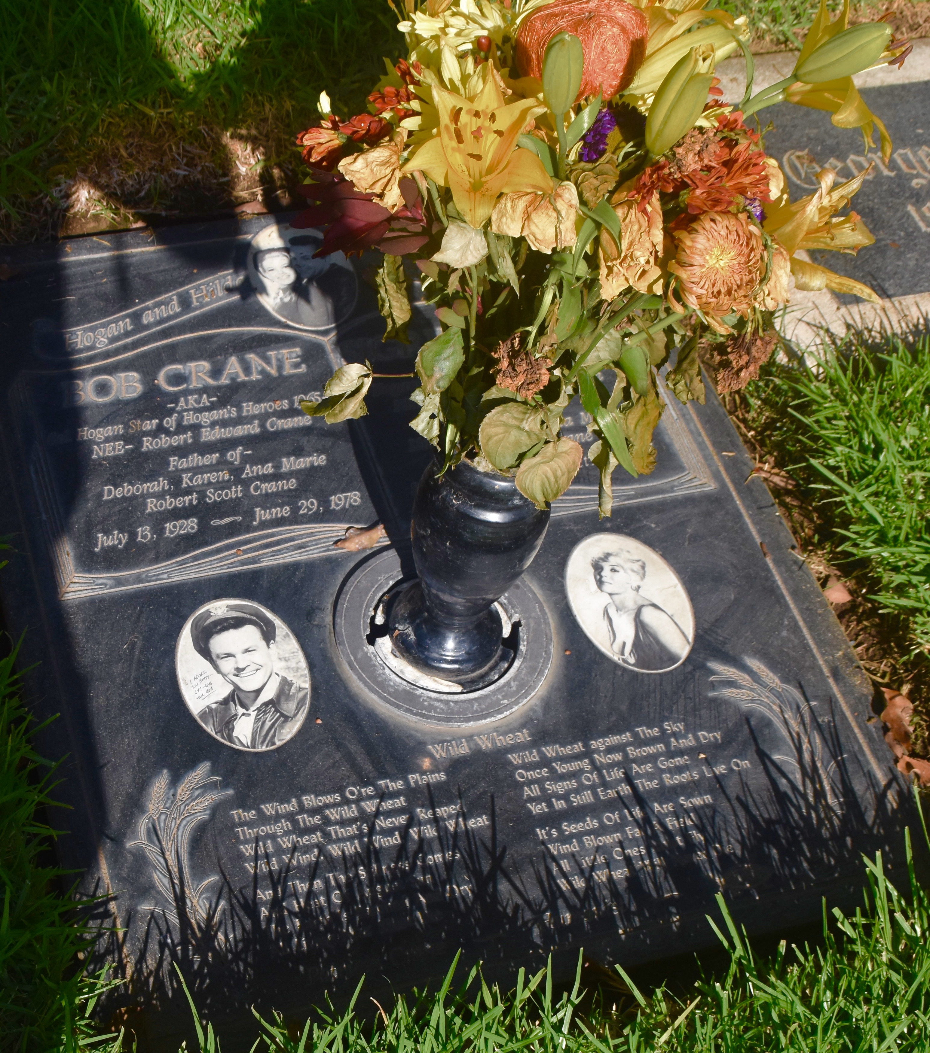 Bob Crane & Sigrid Valdis, Westwood Village Cemetery