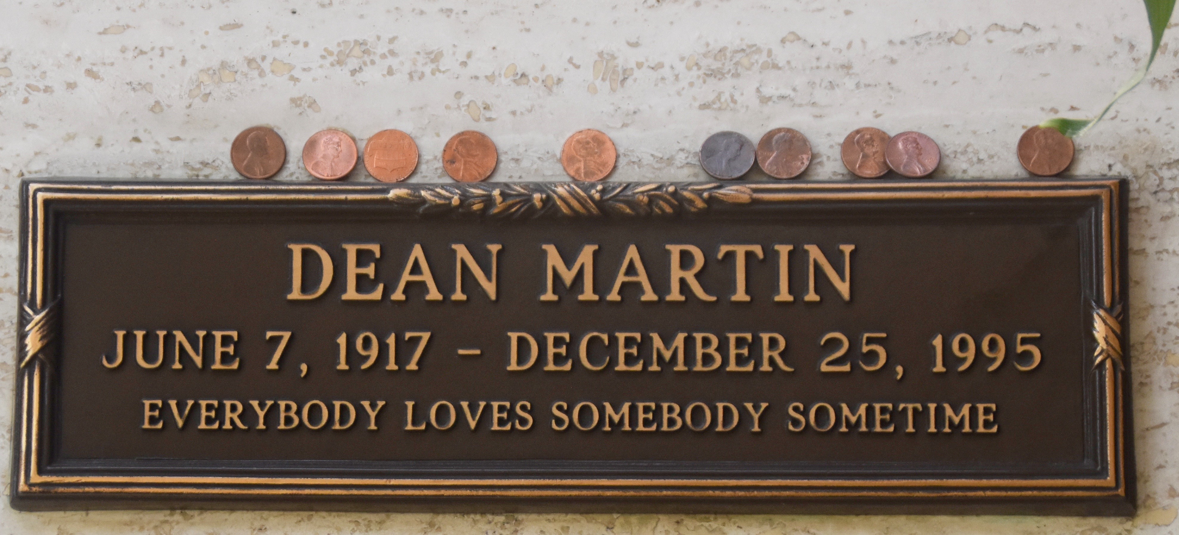 Dean Martin, Westwood Village Cemetery