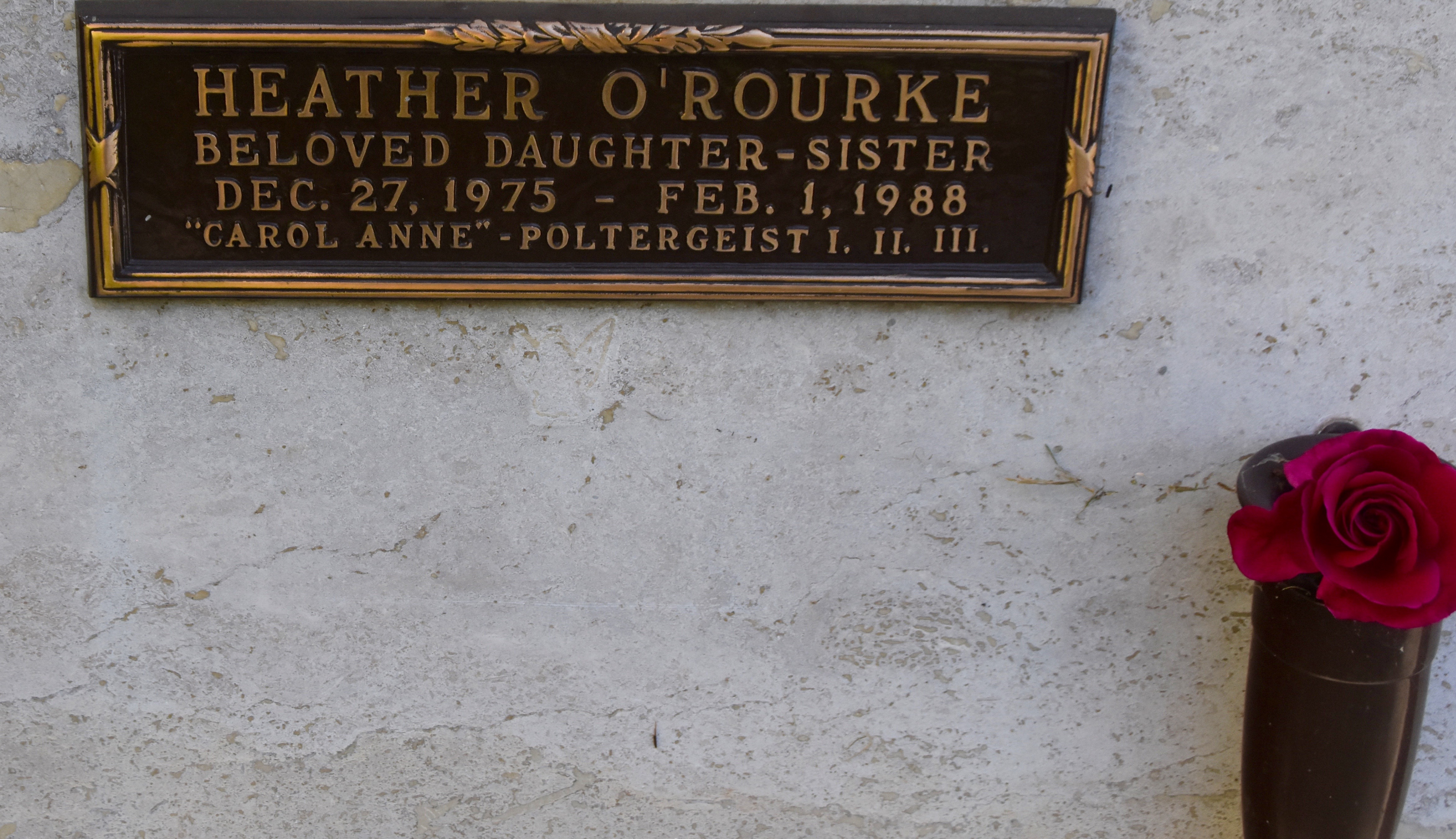 Heather O'Rourke, Westwood Village Cemetery