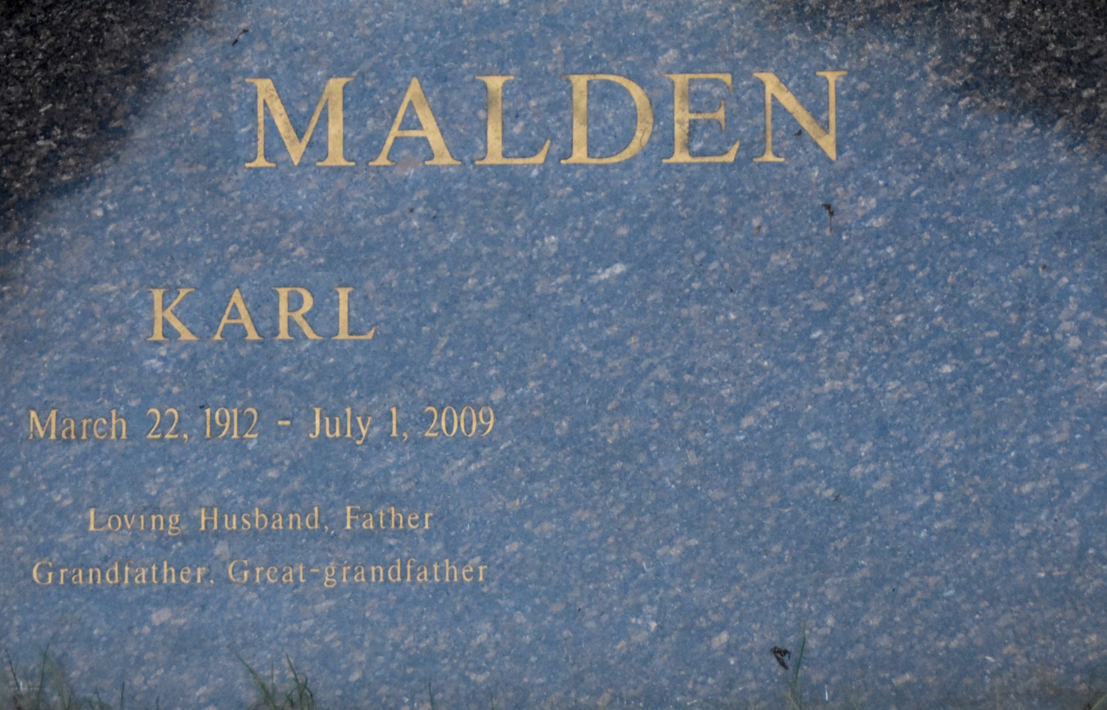 Karl Malden, Westwood Village Cemetery