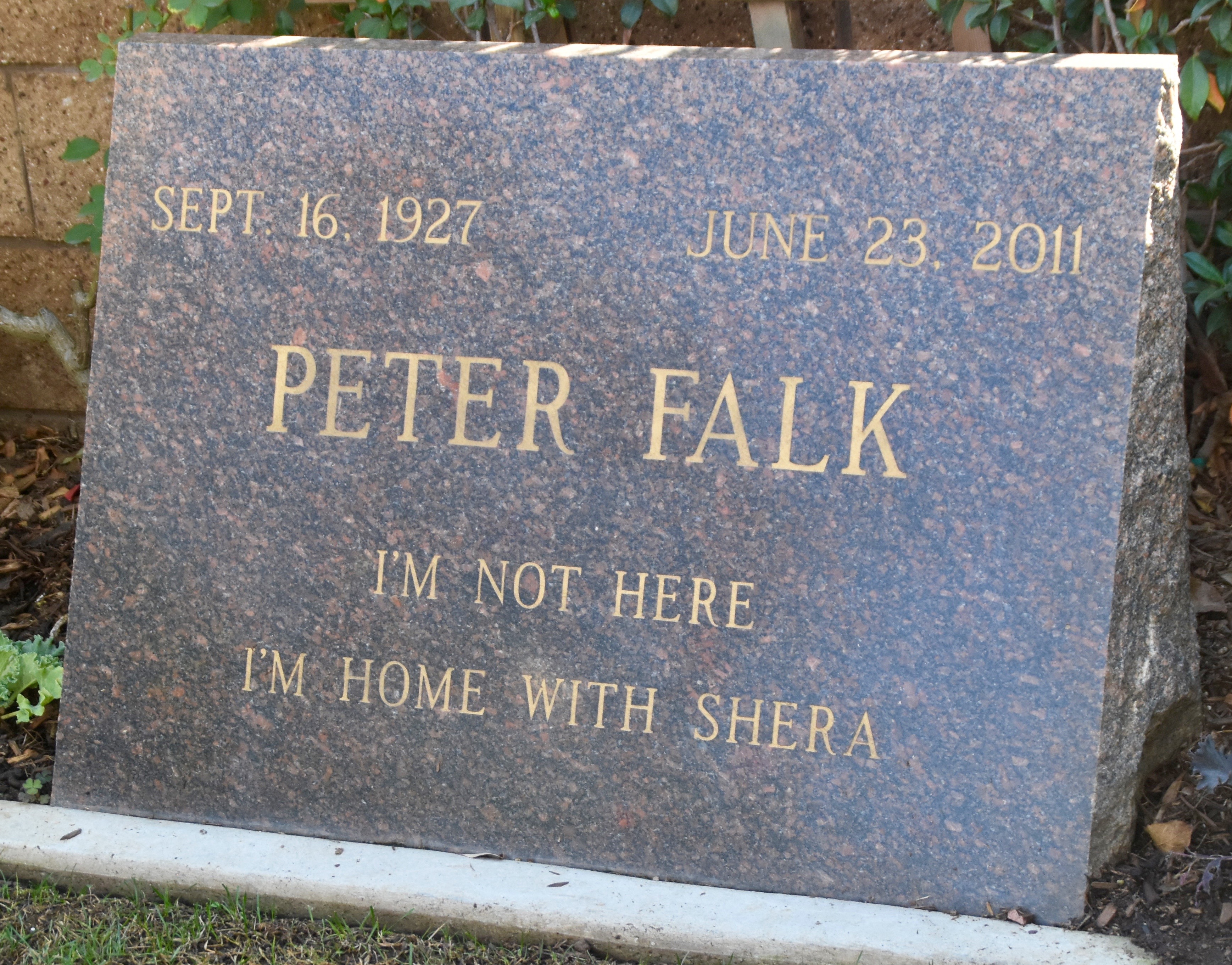 Peter Falk, Westwood Village Cemetery
