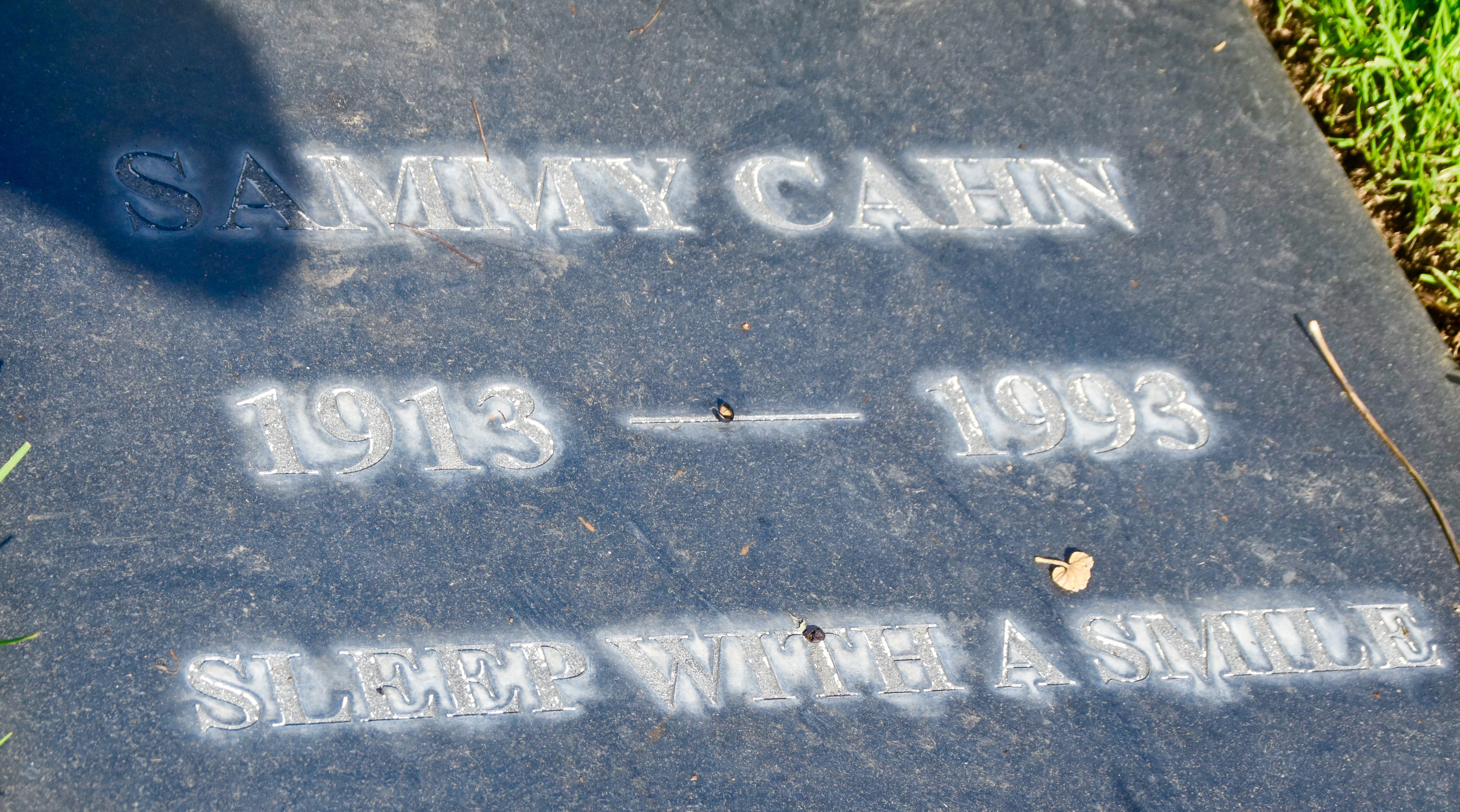 Sammy Cahn, Westwood Village Cemetery