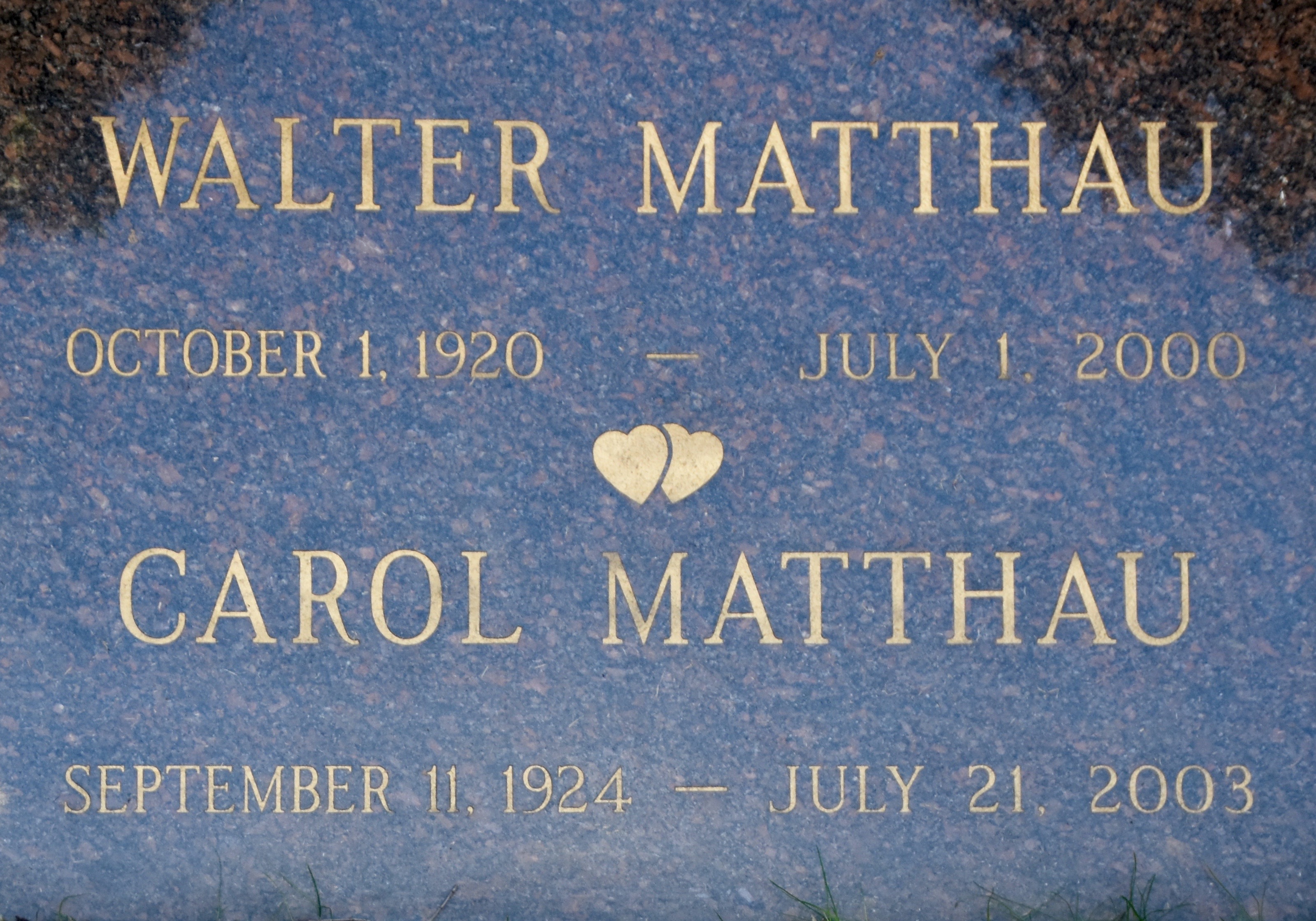 Walter Matthau, Westwood Village Cemetery