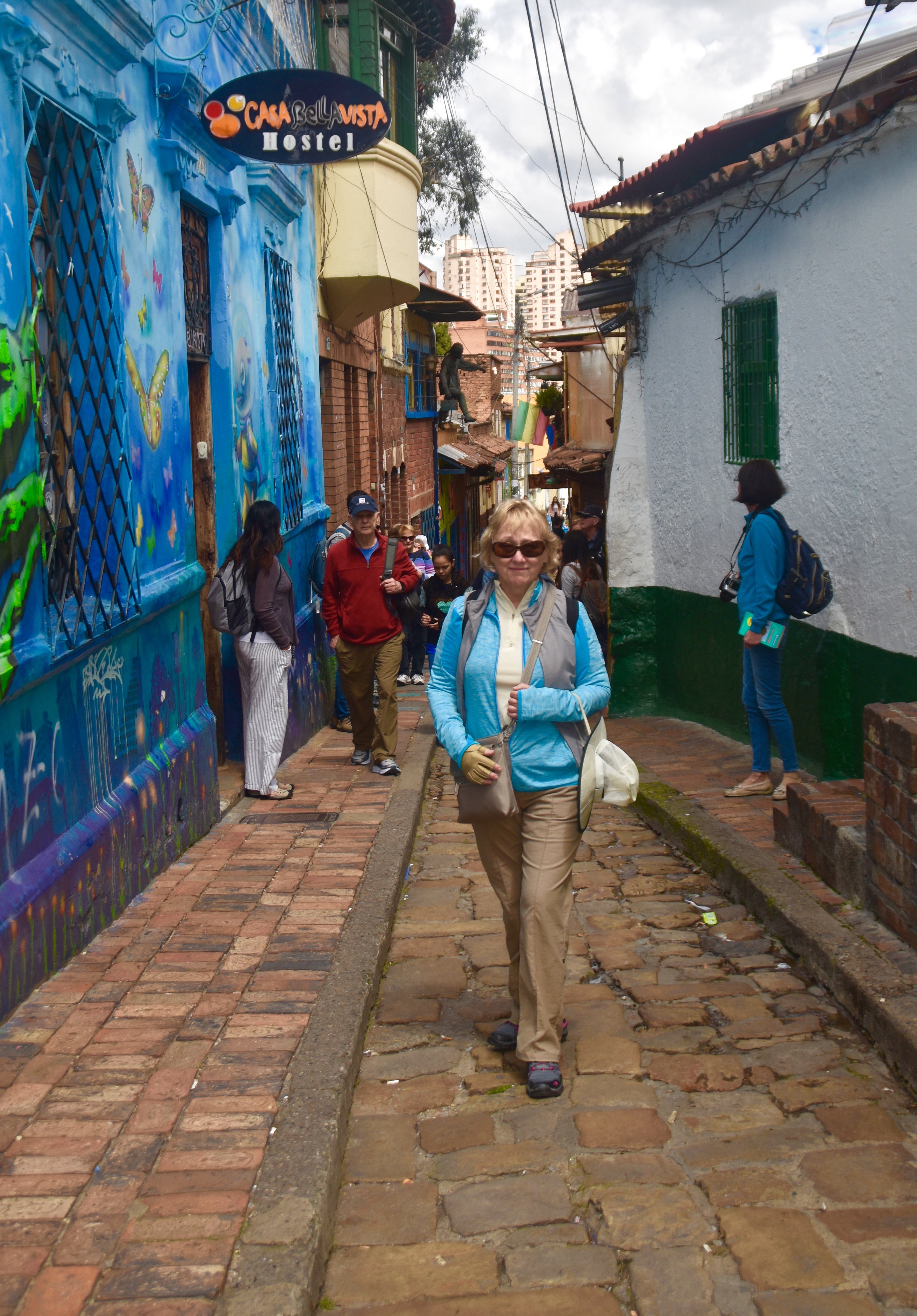 Alison in tFunnel Alley, La Candelaria.