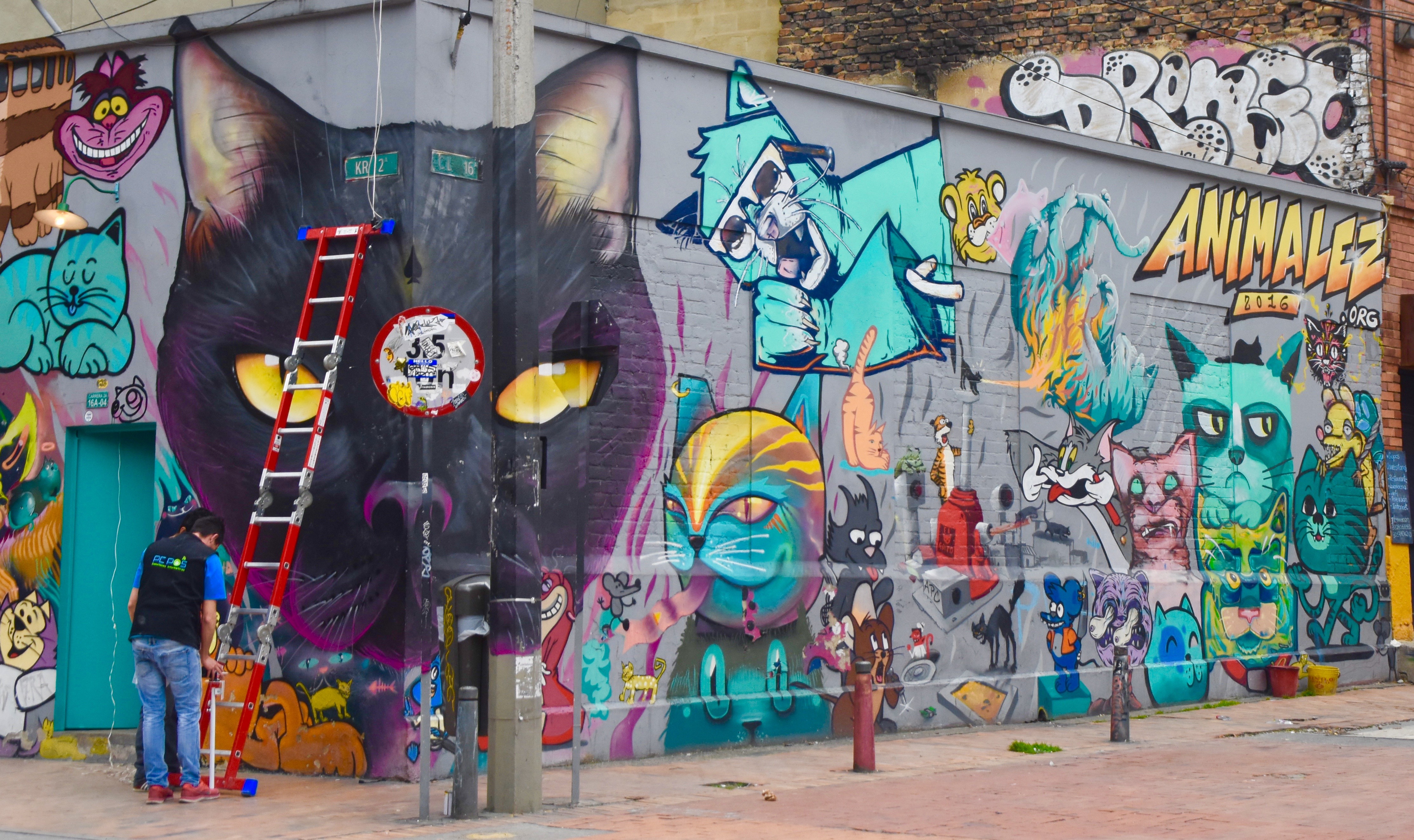 Cat Mural , La Candelaria