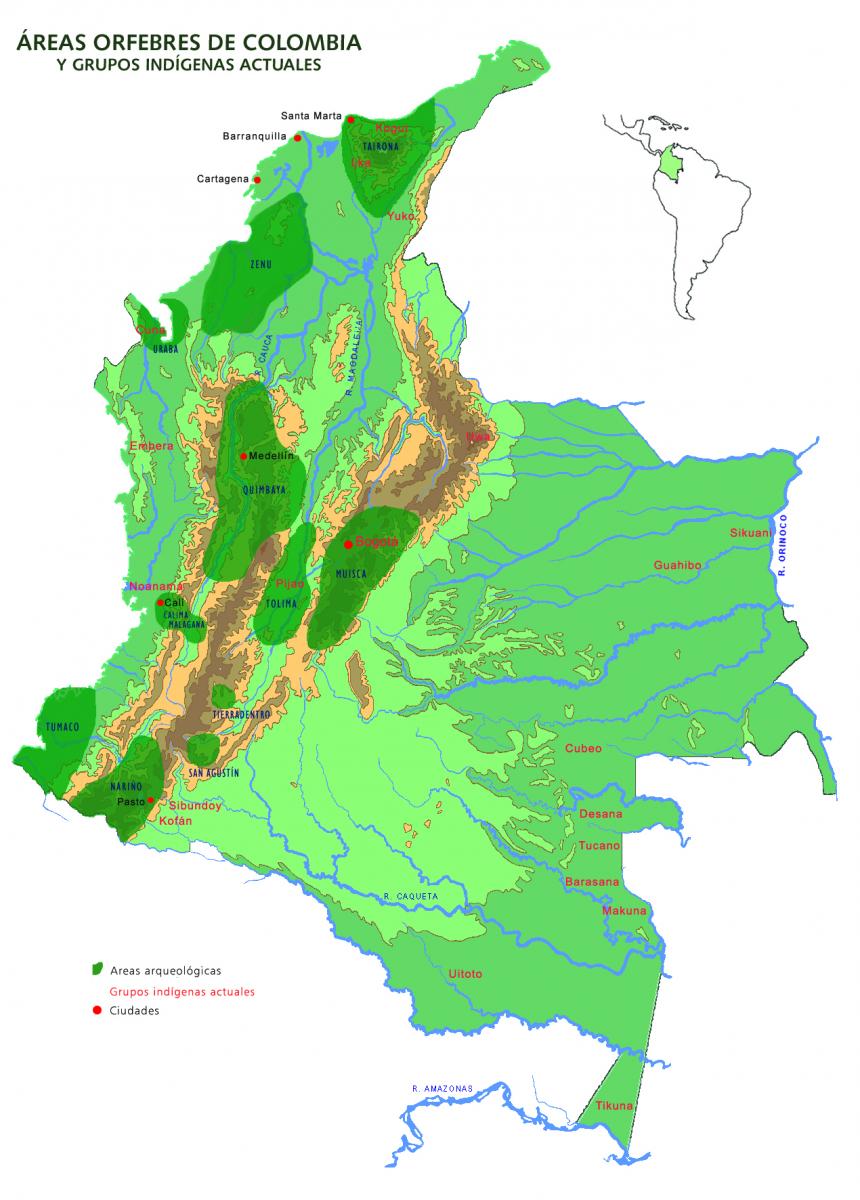 Columbia Archealogical Map