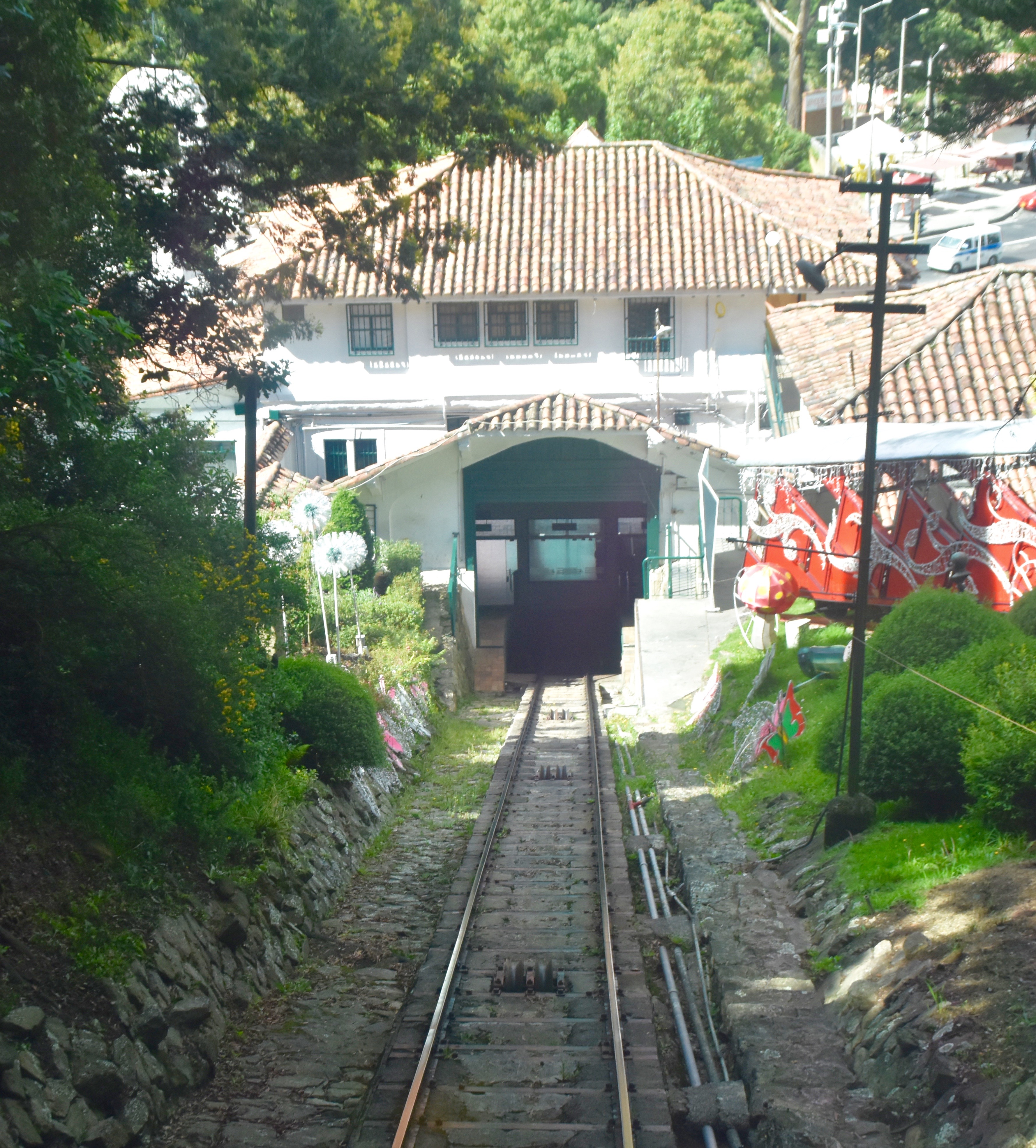 Leaving the Monserrate Funicular Station