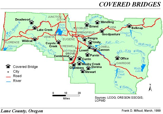 Map Of Lane County 