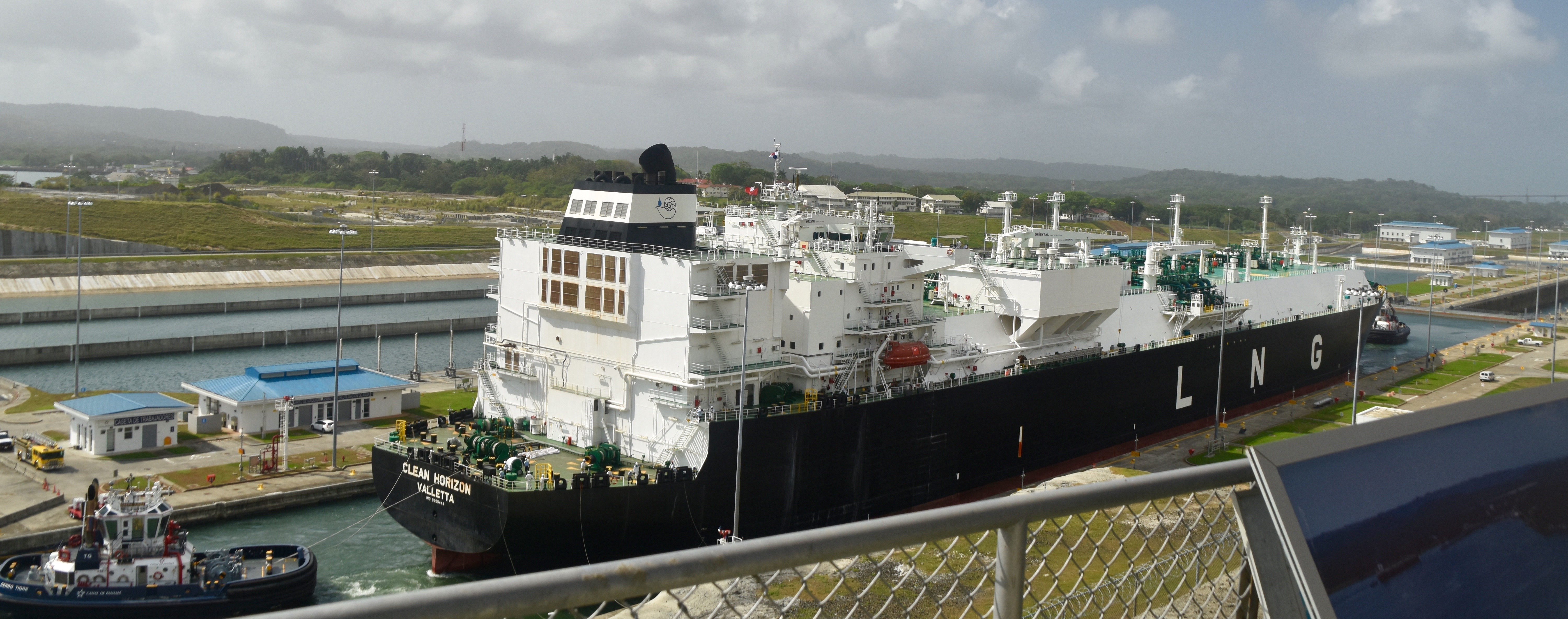LNG Tanker at Pedro Miguel lock
