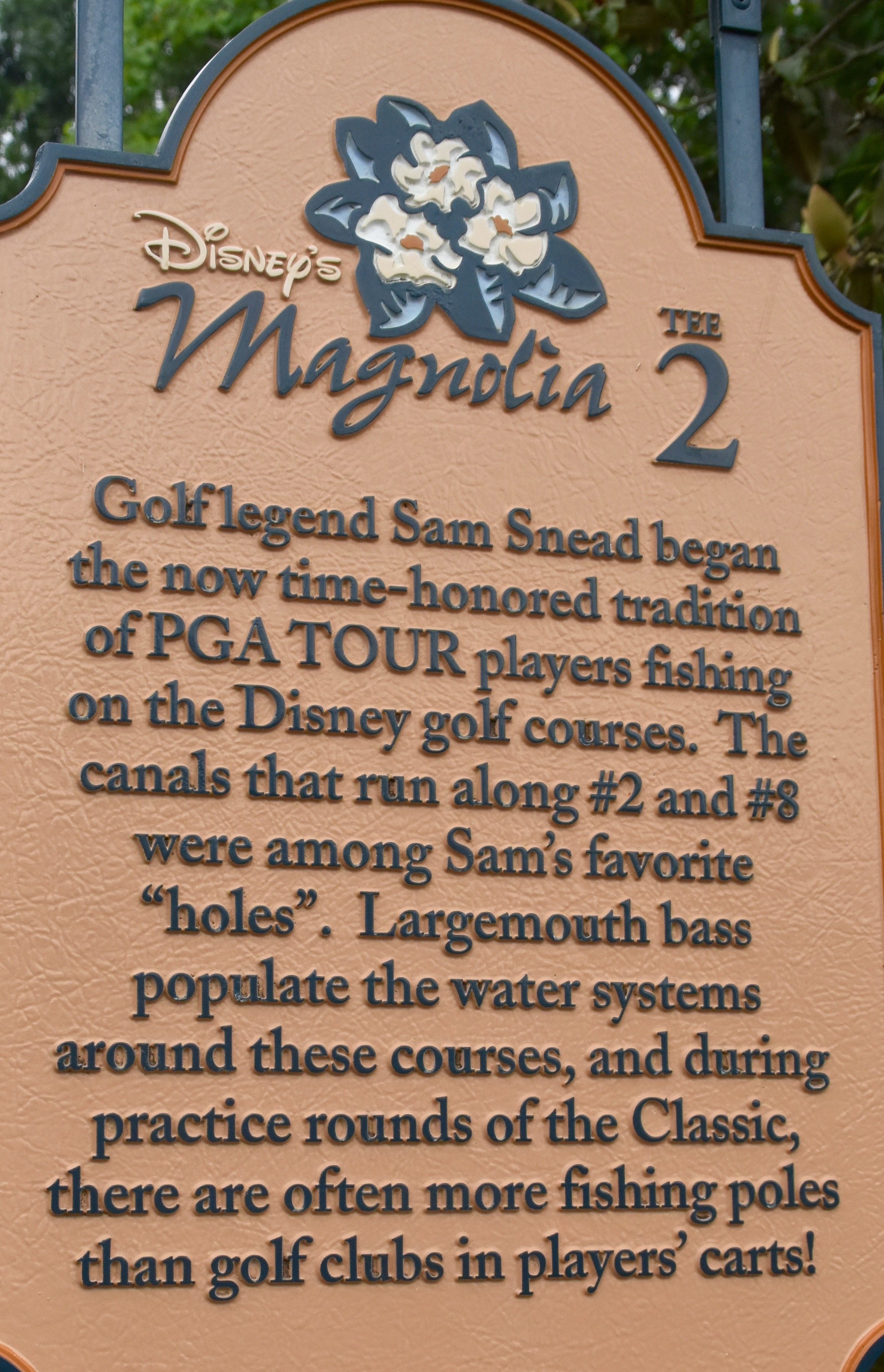 No. 2 Sign - Sam Snead, Disney Magnolia