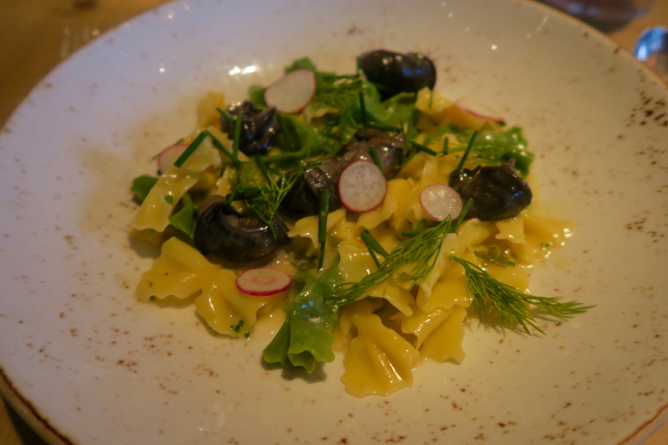 Farfelle with Escargot. Talula's Garden, Philadelphia