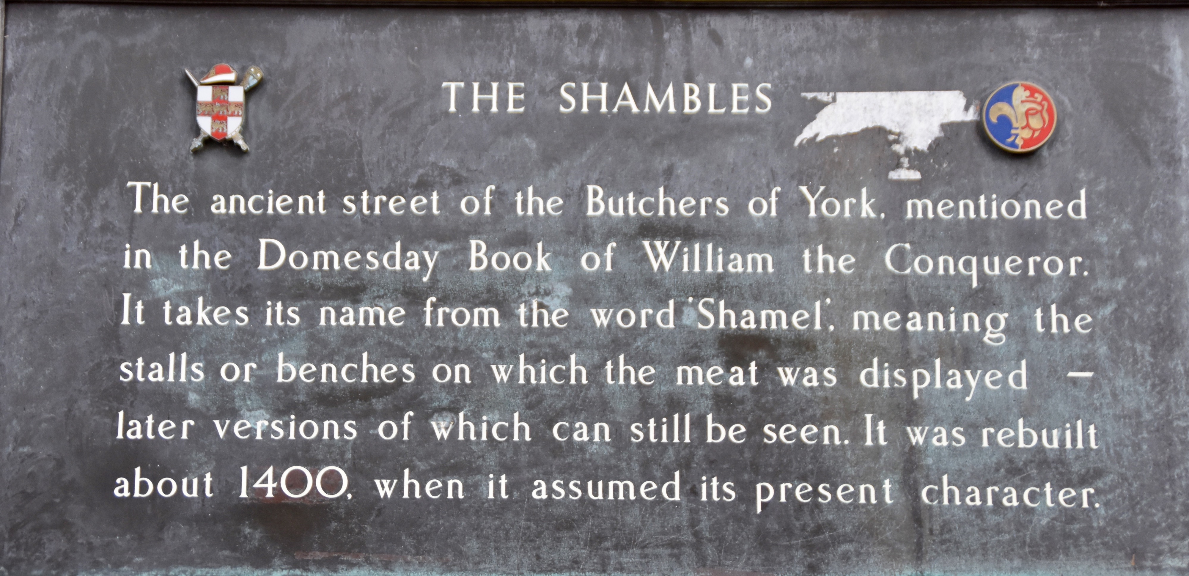 The Shambles Sign, York