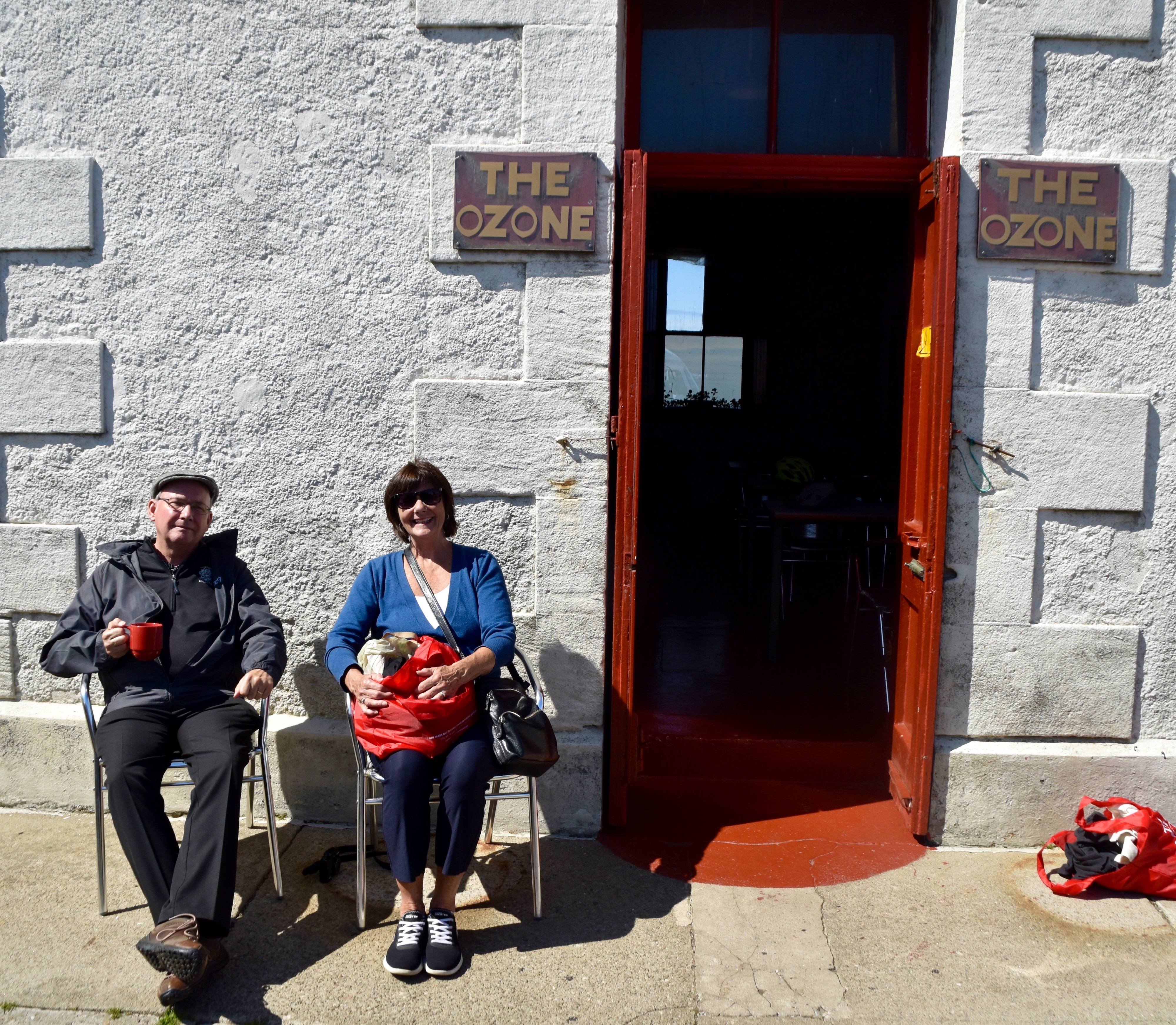 Janet & Rob Purdy at Ozone Cafe on Cape Wrath