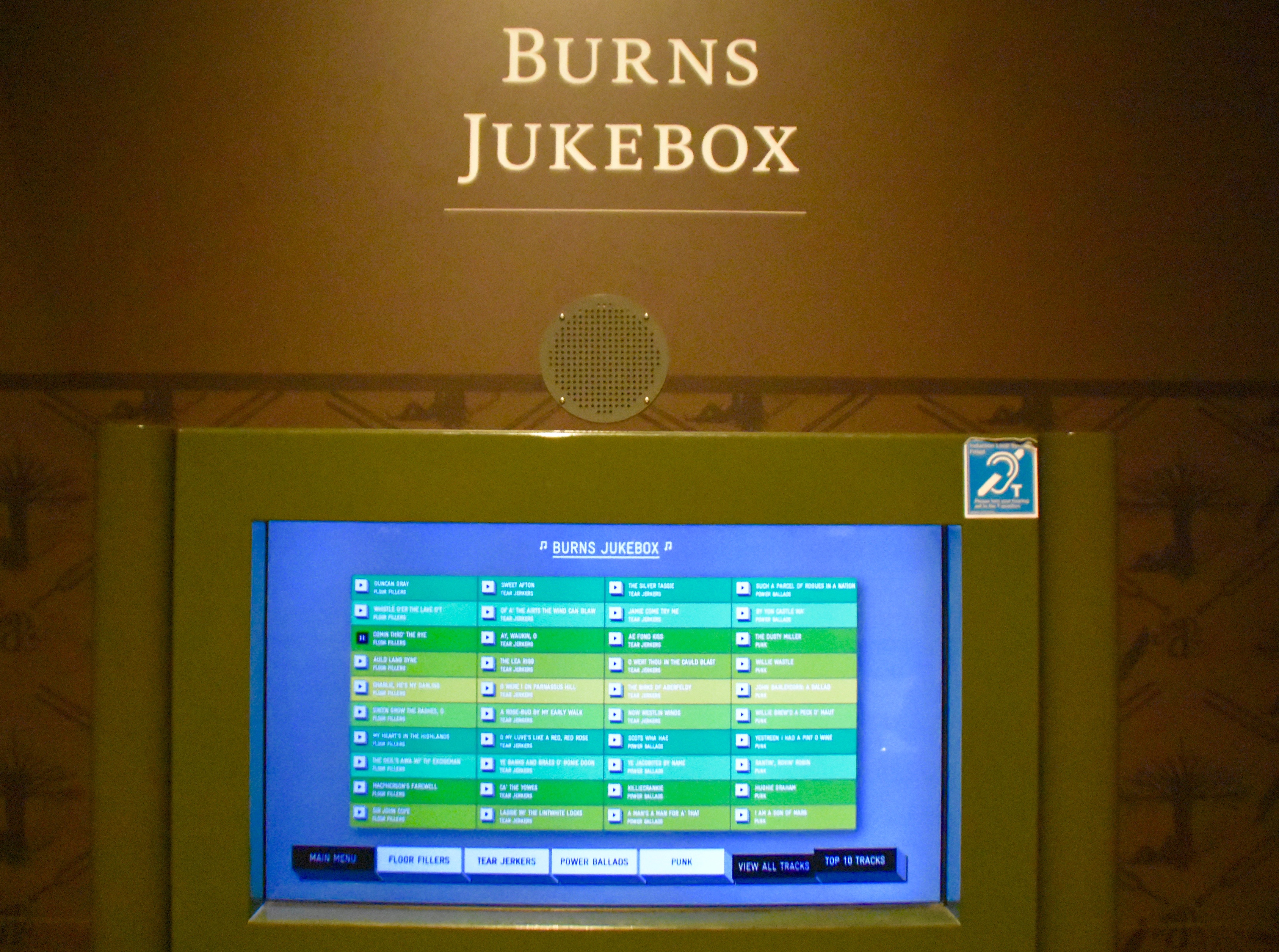Robert Burns Museum Jukebox