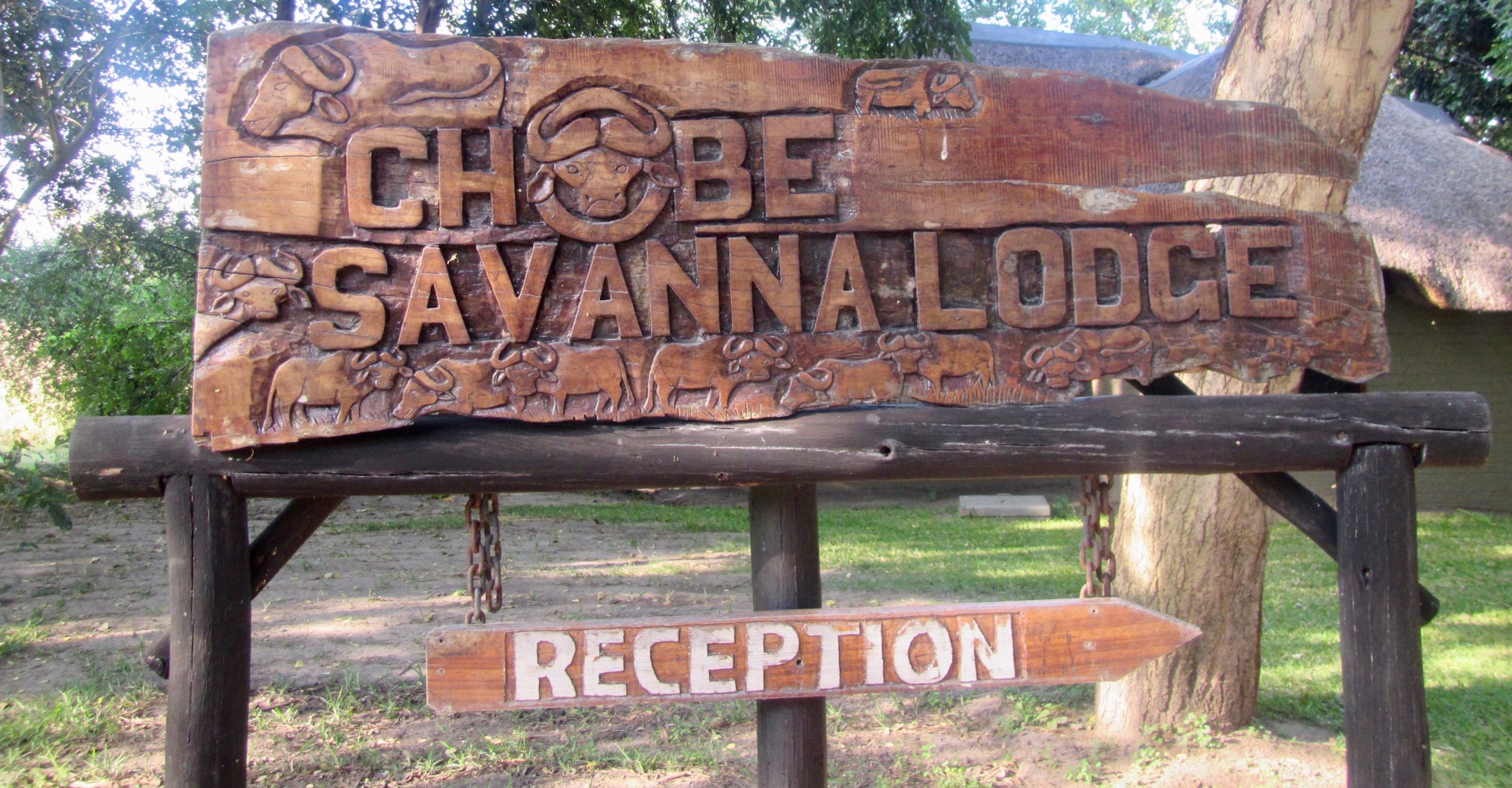 Sign for Chobe Savanna Lodge