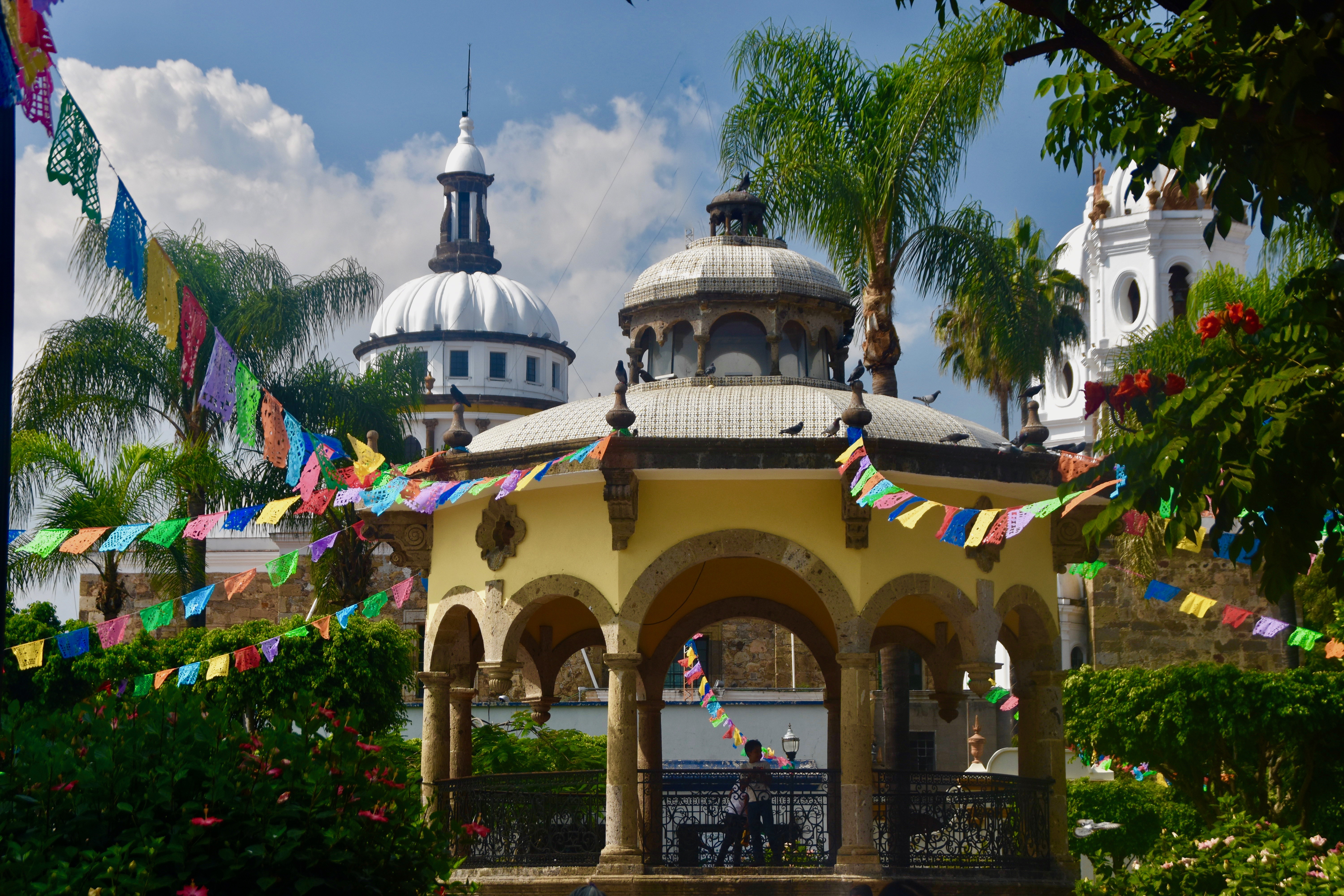 Church dome in Tzintzuntzan, Mexico