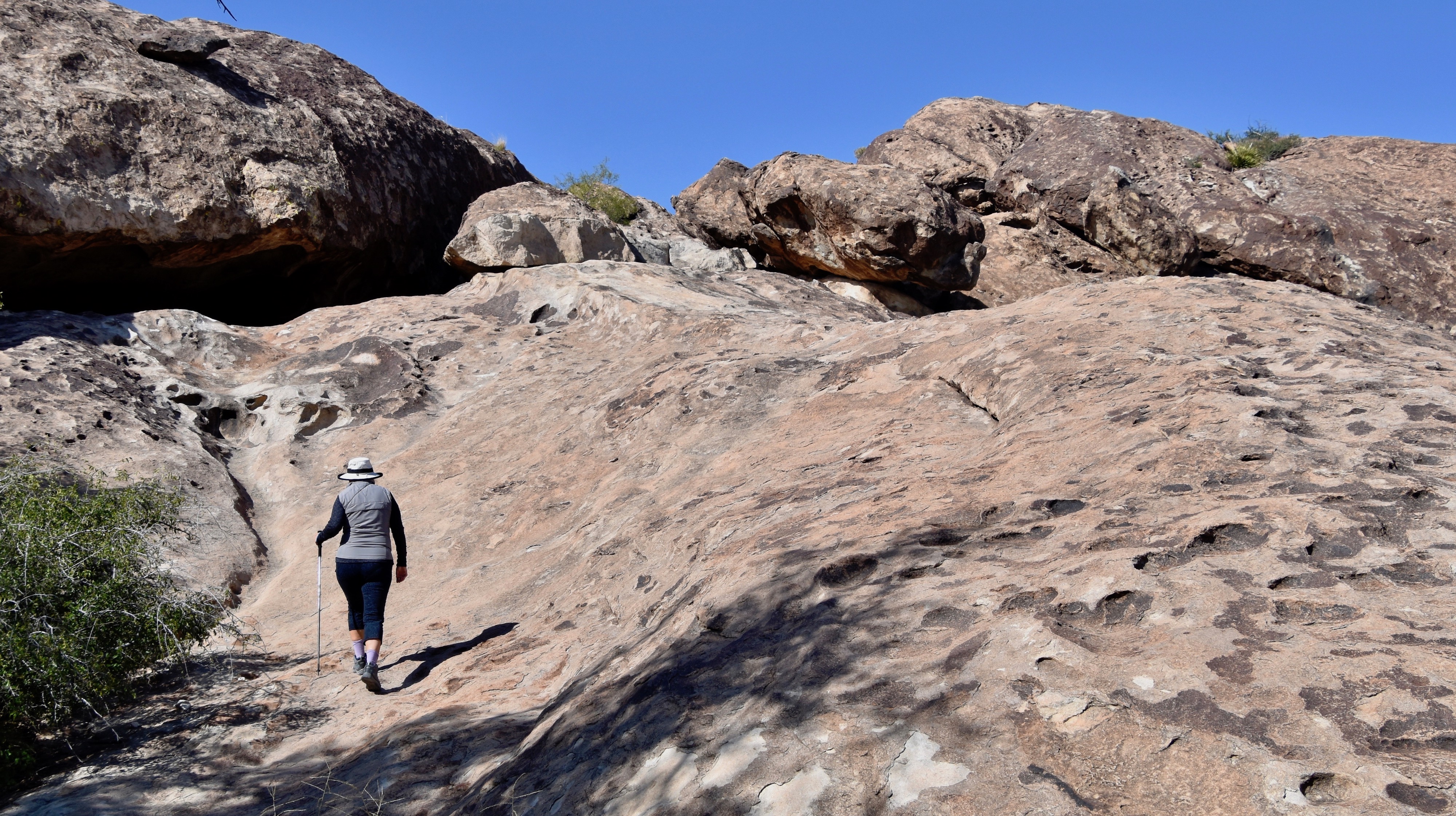 Heading for the Pictographs, Hueco Tanks