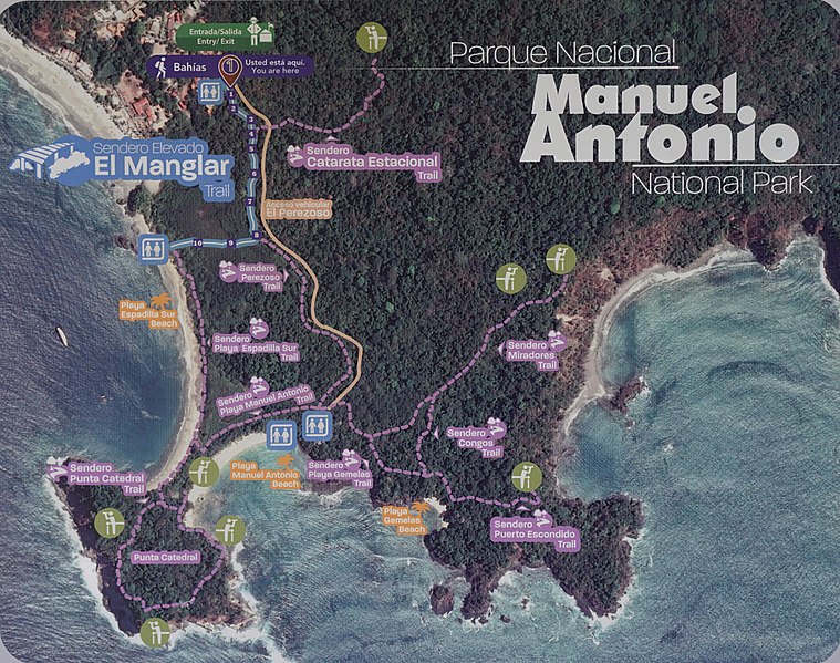 759px Manuel Antonio Trail Map 