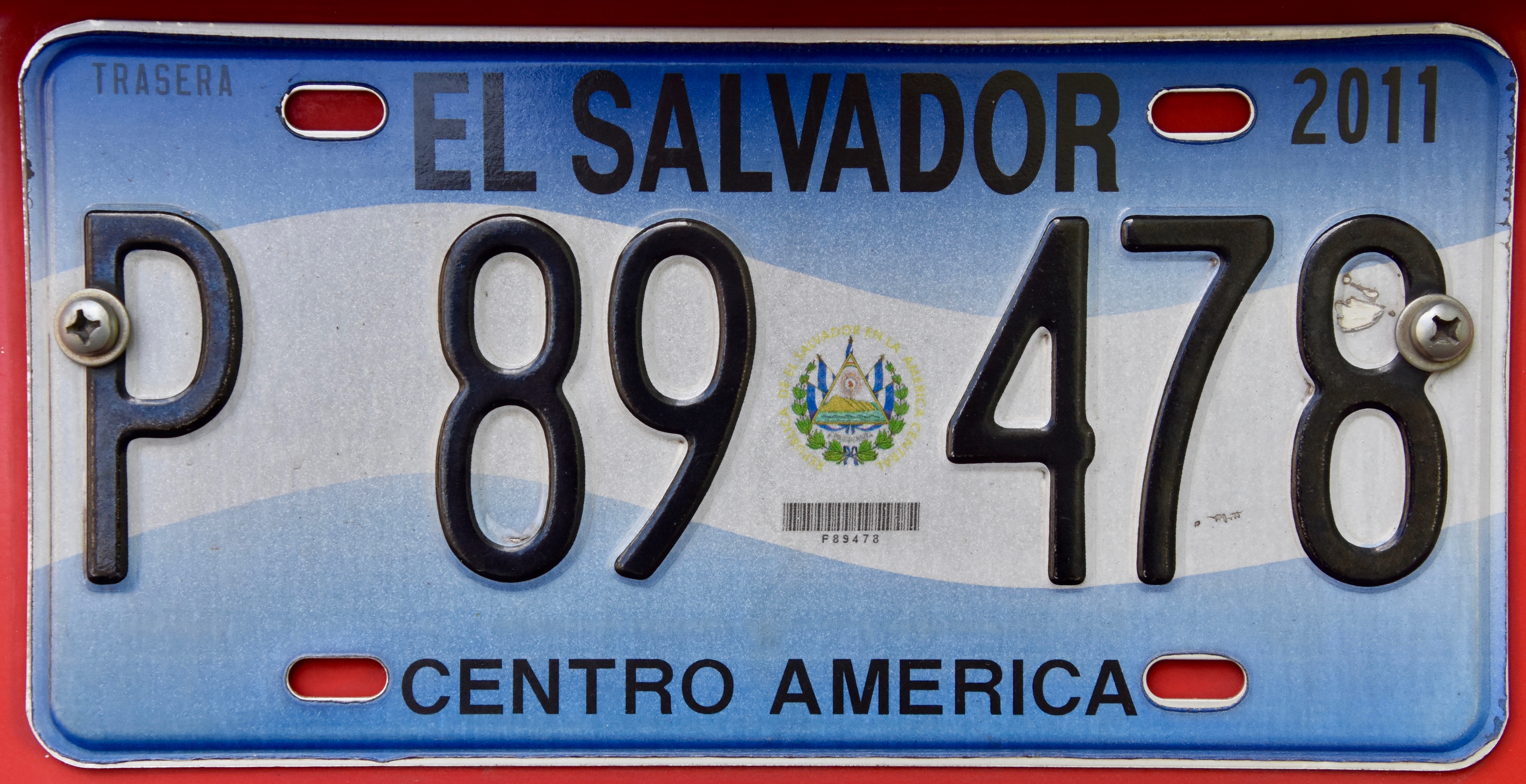 El Salvador License Plate