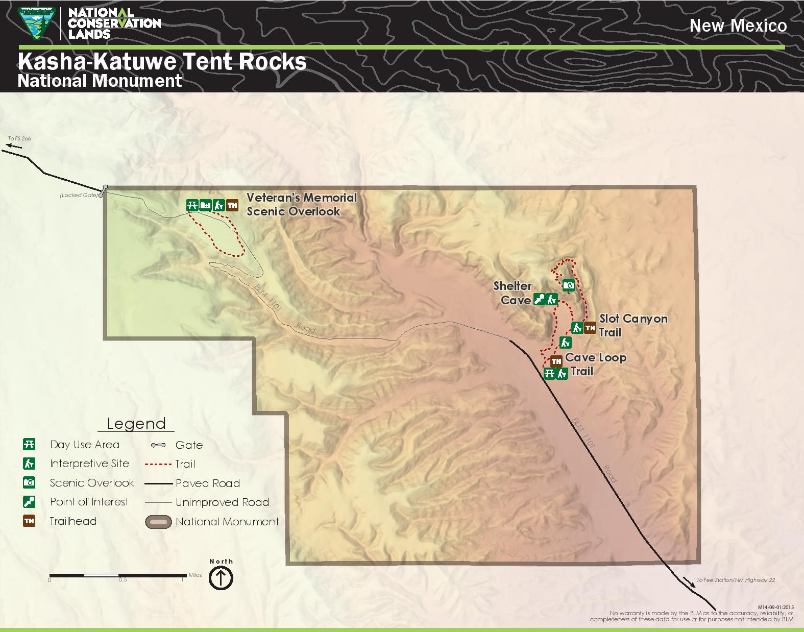 Tent Rocks Map
