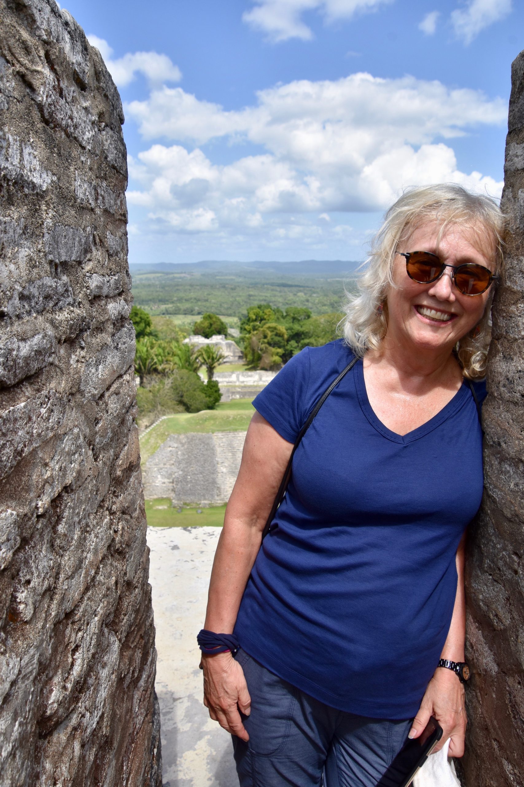 Alison on El Castillo, Belize