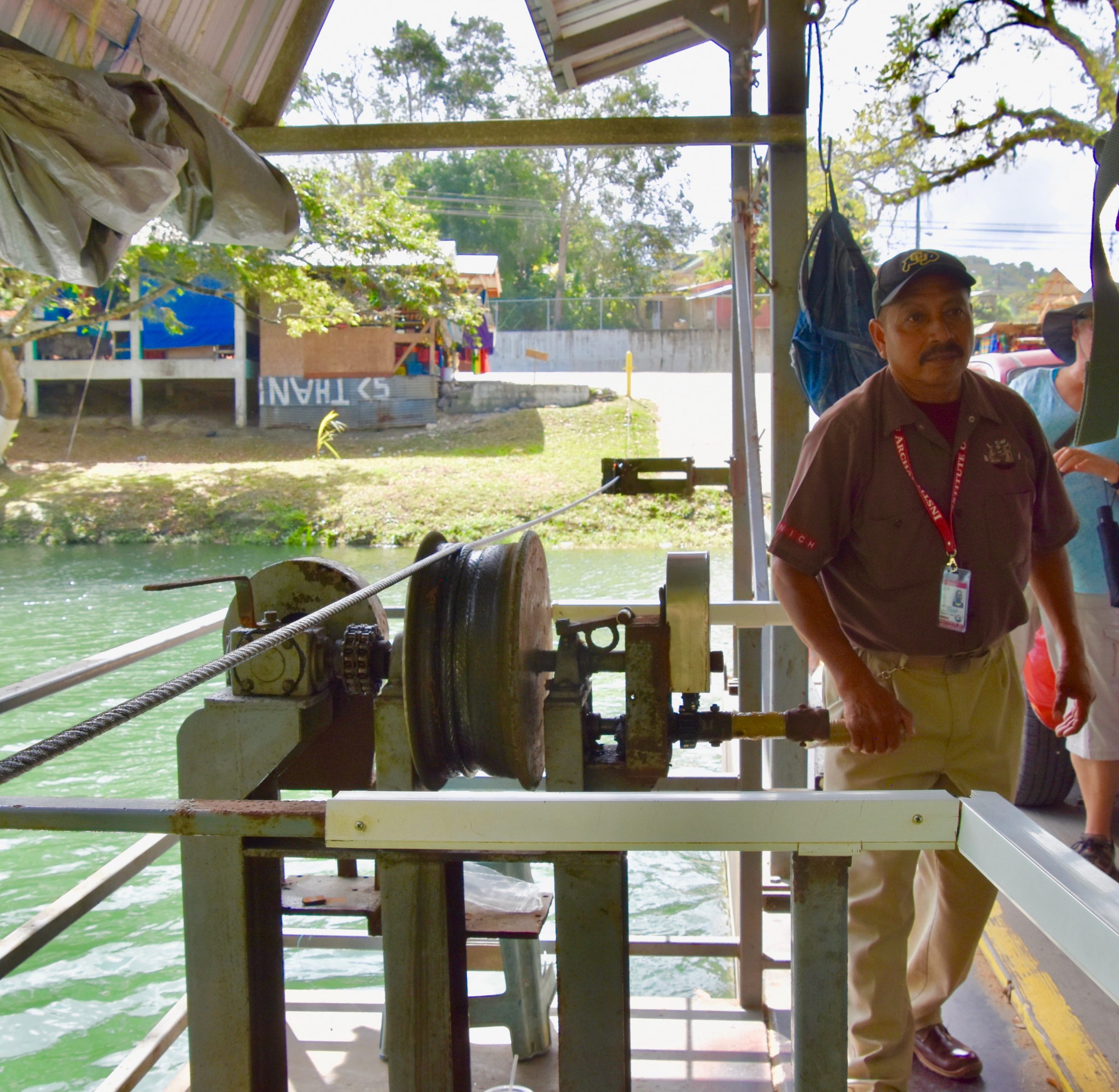 Hand Crank Ferry, Mopan River, Belize