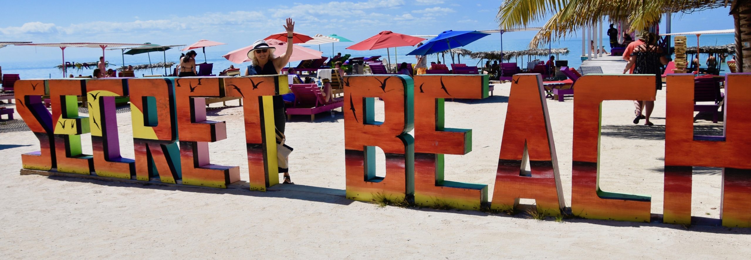 Alison at Secret Beach, Ambergris Caye