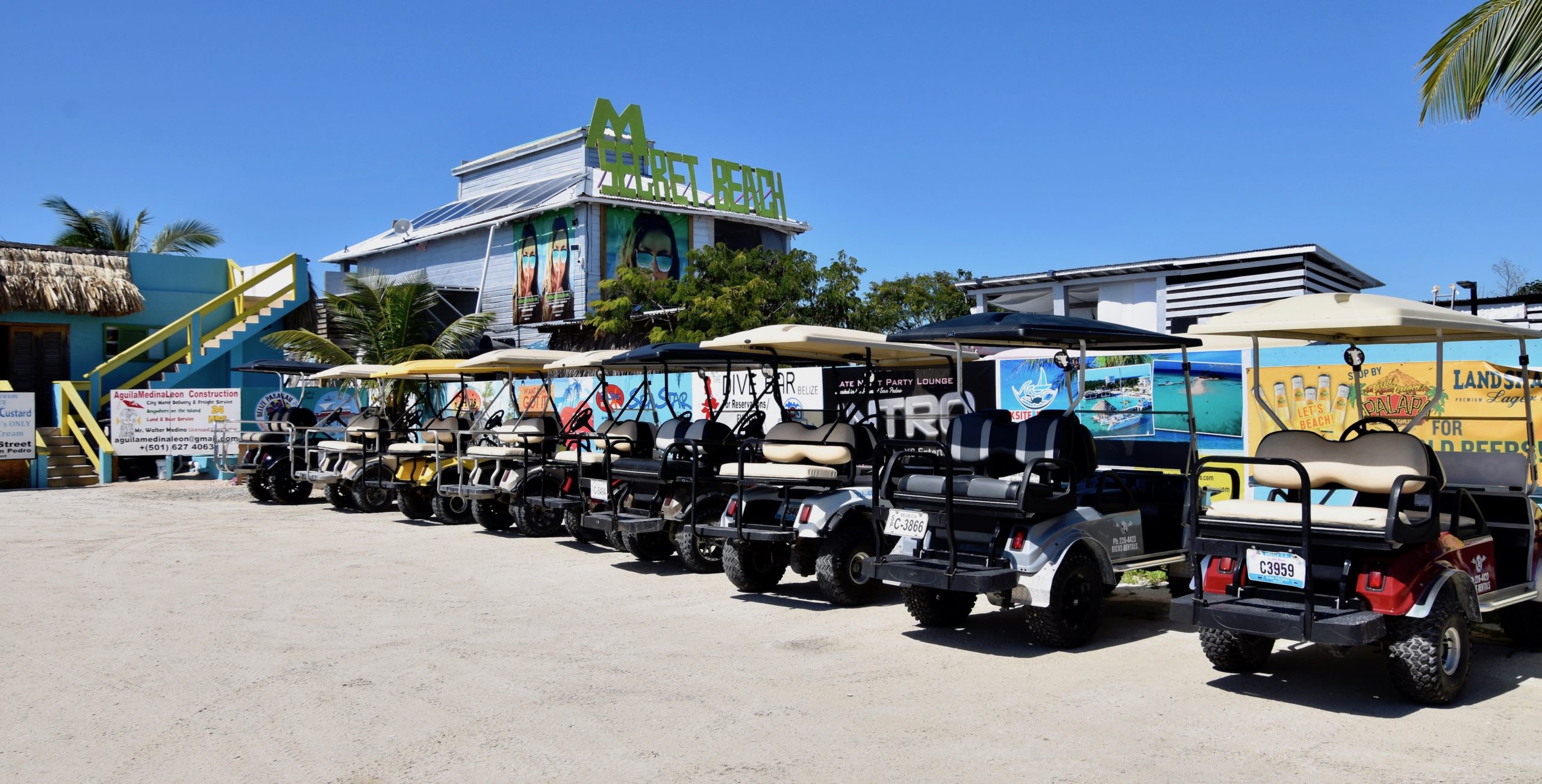 Secret Beach Parking Lot, Ambergris Caye