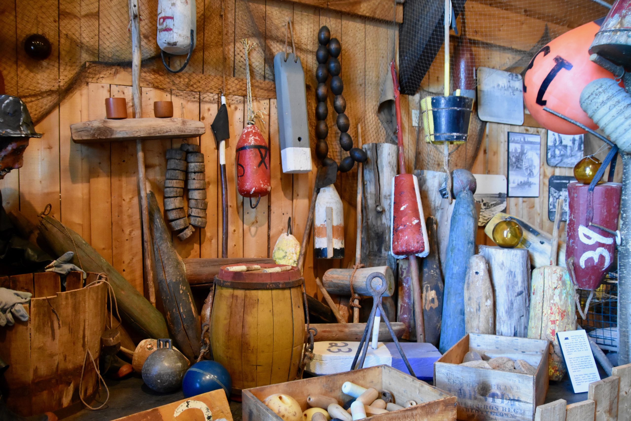 Buoys, Basin Head Fisheries Museum, eastern PEI