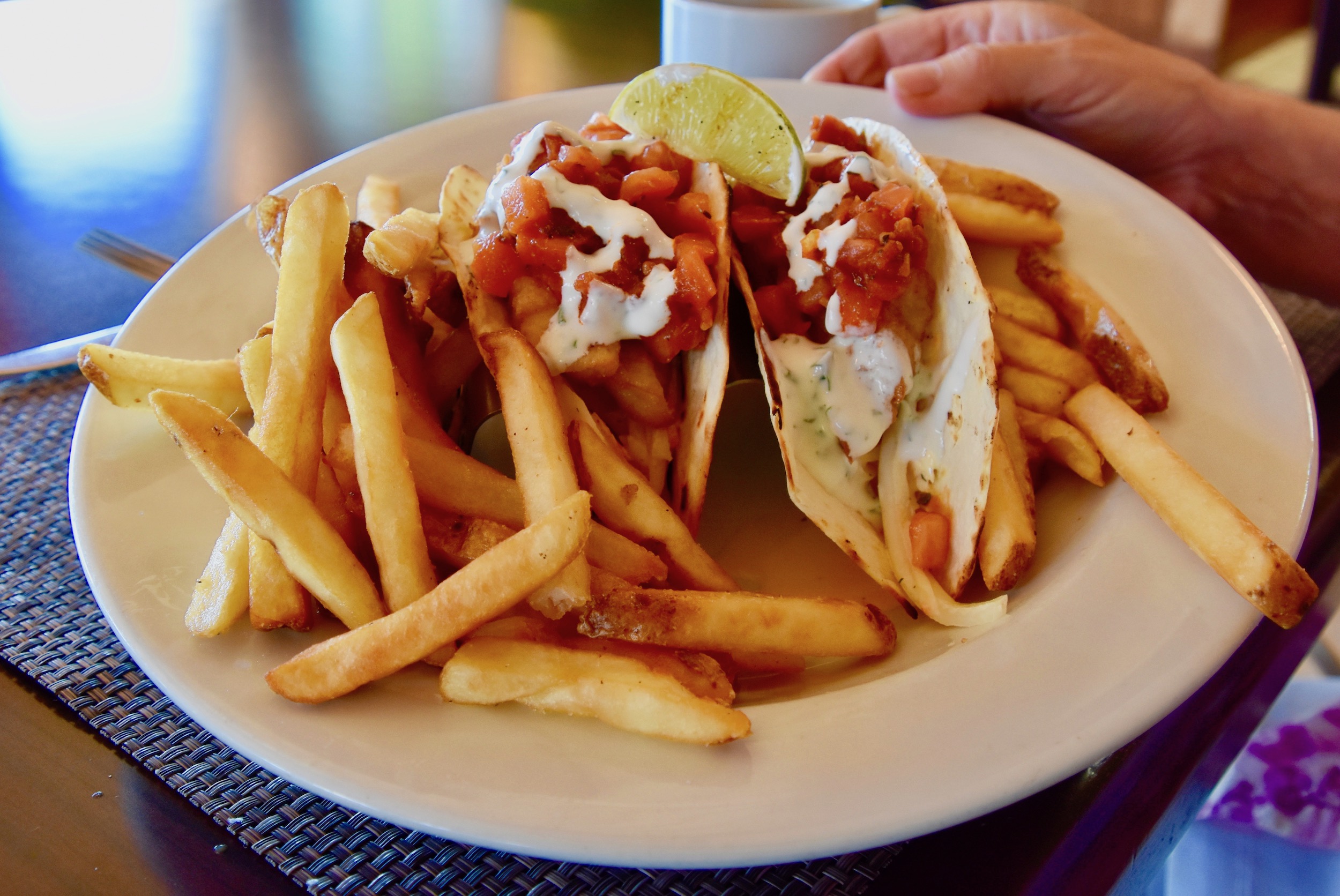 Haddock Tacos, Calm Digger's Restaurant, eastern PEI