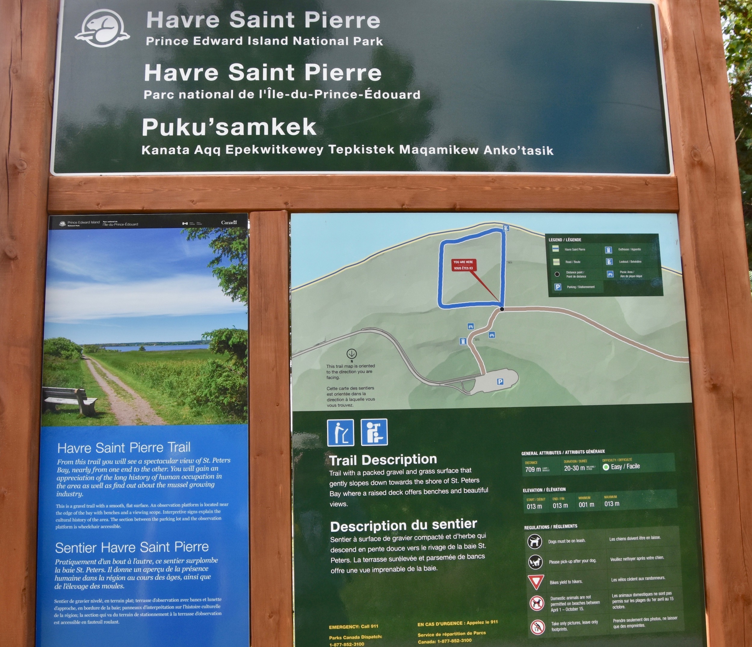 Havre St. Pierre Trail Map, Greenwich Dunes