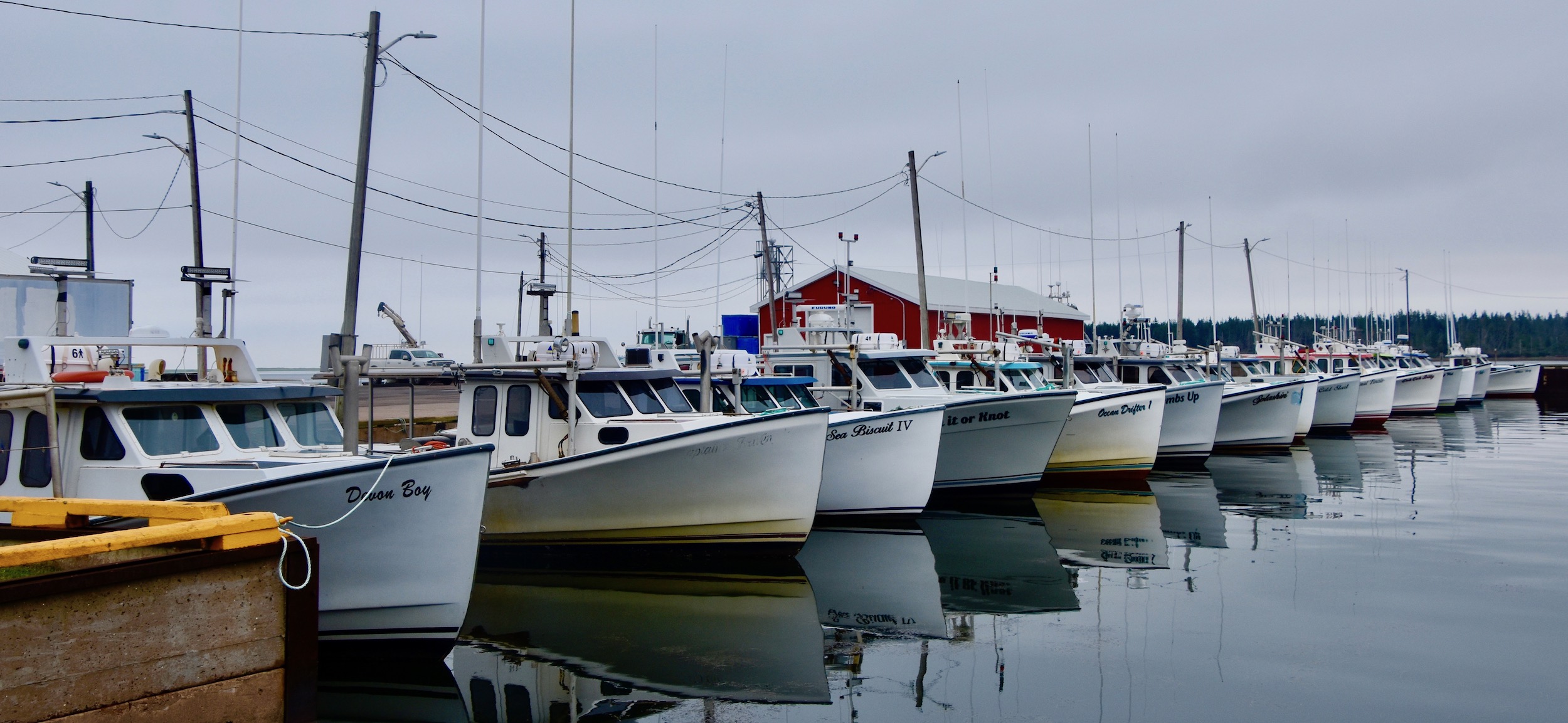 Fishing boats in Malpeque Harbour, Malpeque, Prince Edward Island