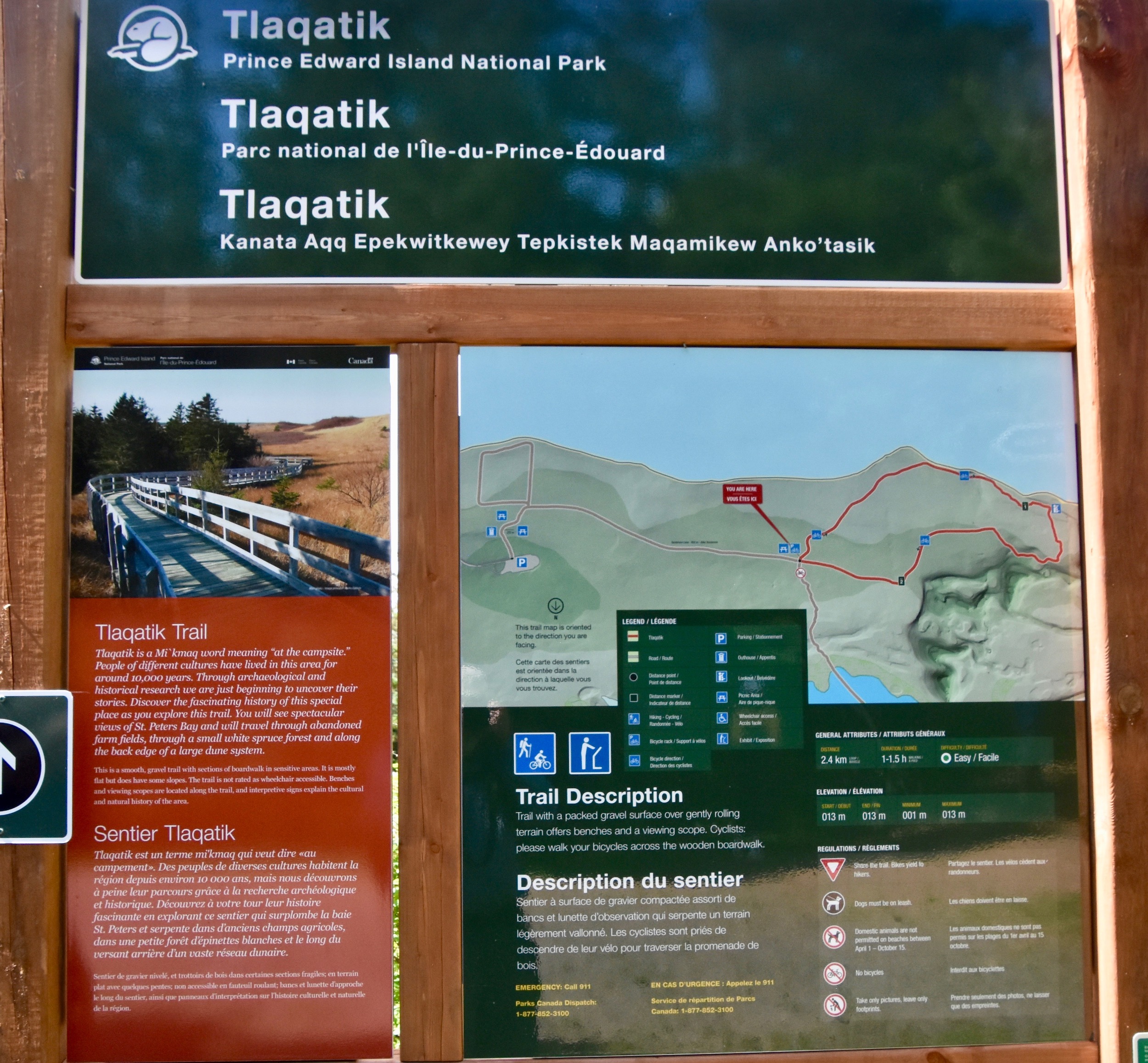 Tlaqatik Trail Map, Greenwich Dunes