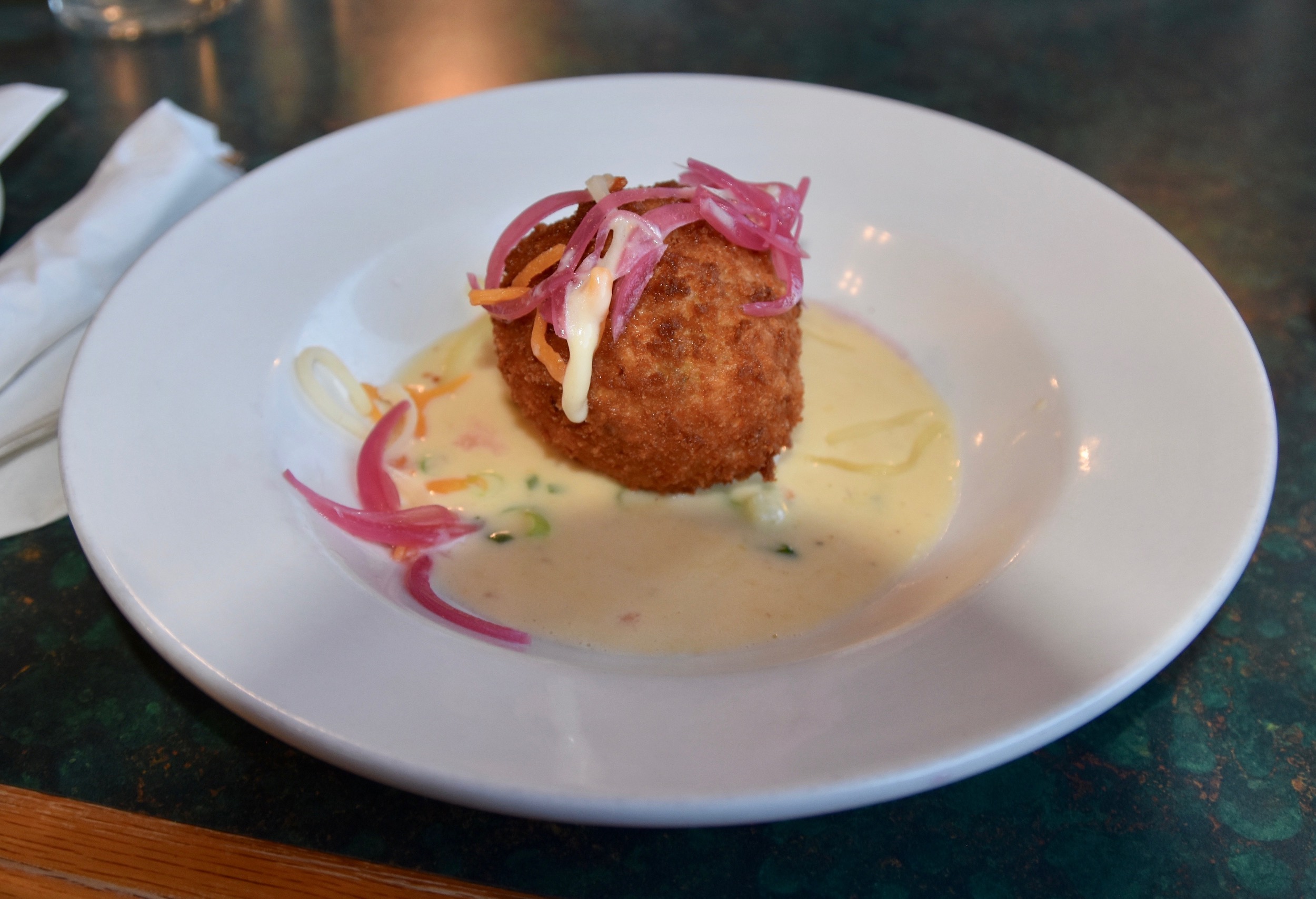 Lobster Mac and Cheese Arancini, The Tides restaurant