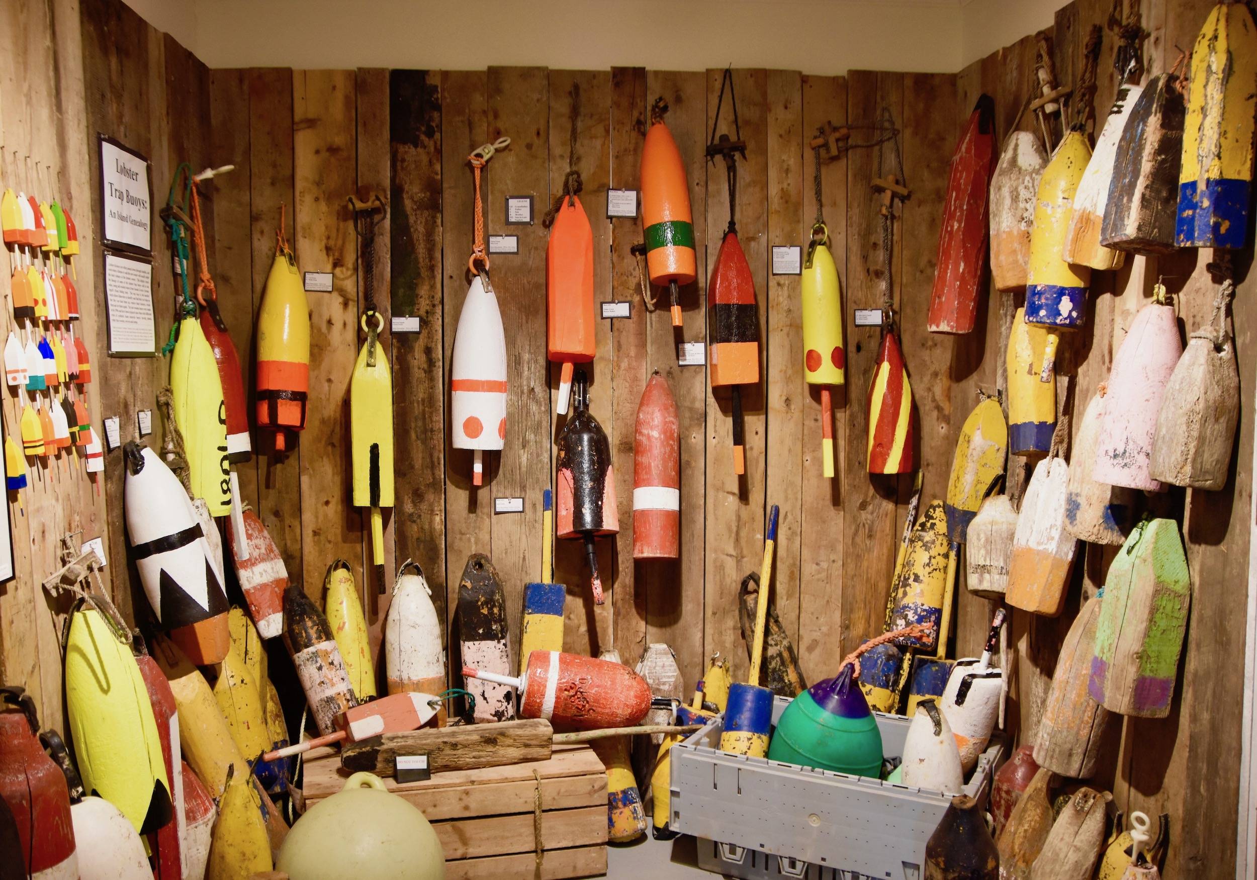 Lobster Trap Buoys, Grand Manan Museum