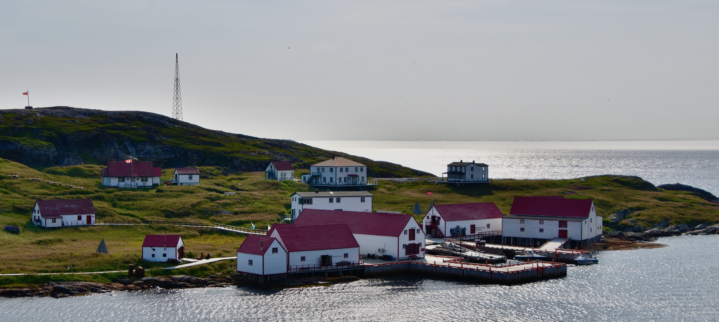 Looking at Battle Harbour from Great Caribou Island