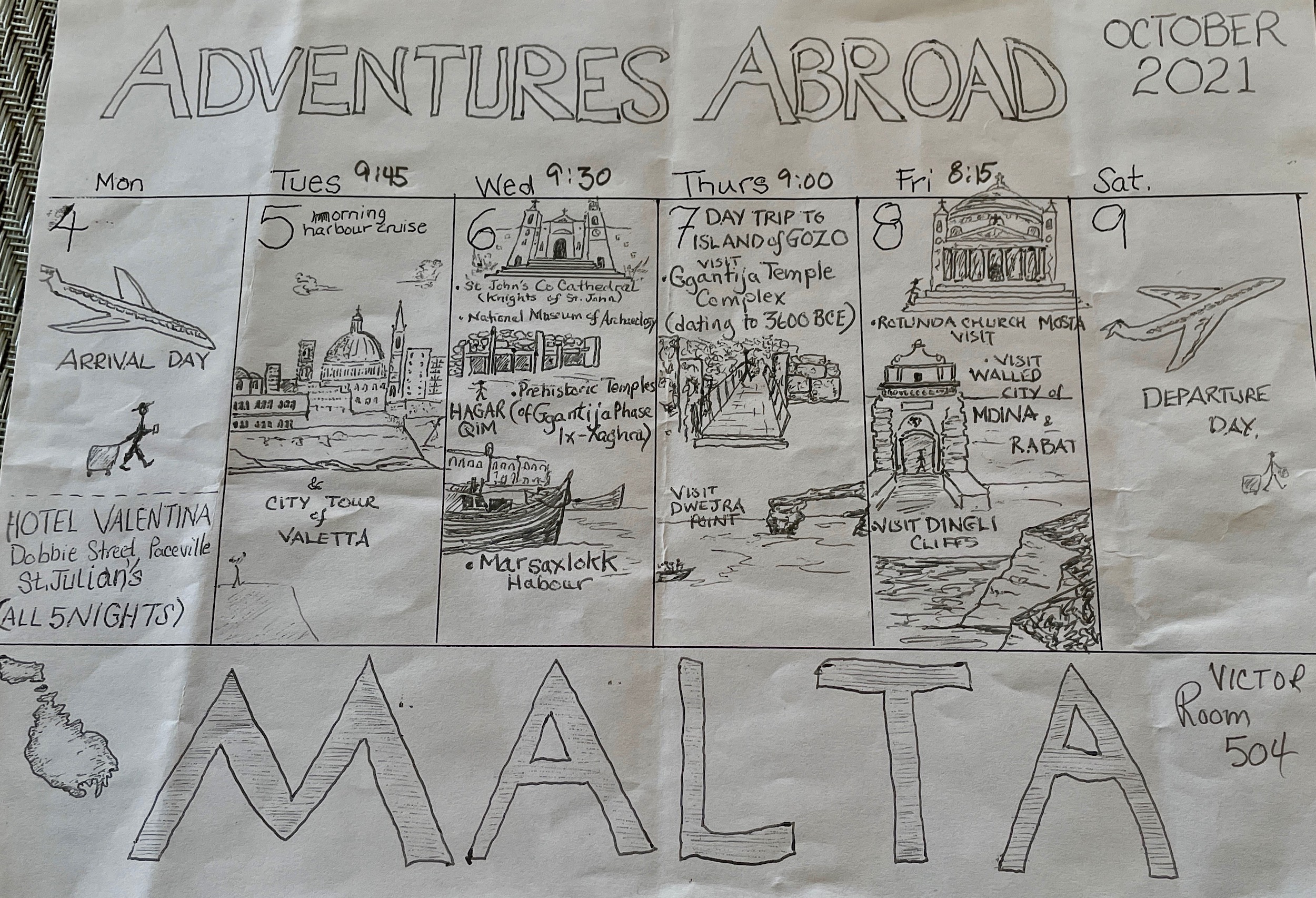 Victor's Malta Itinerary starting with a Grand Harbour cruise