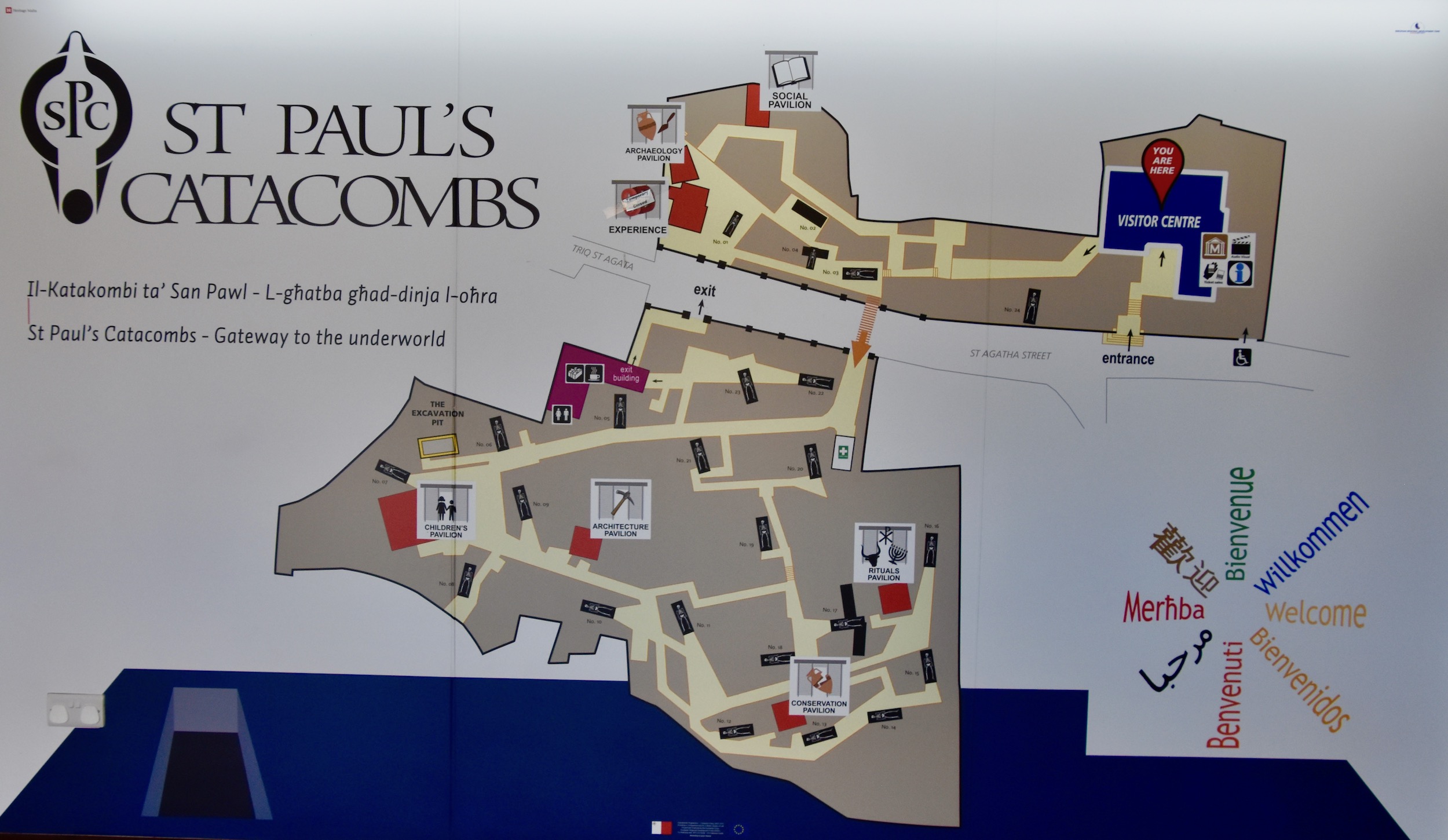 Map of the Catacombs of St. Paul in Malta