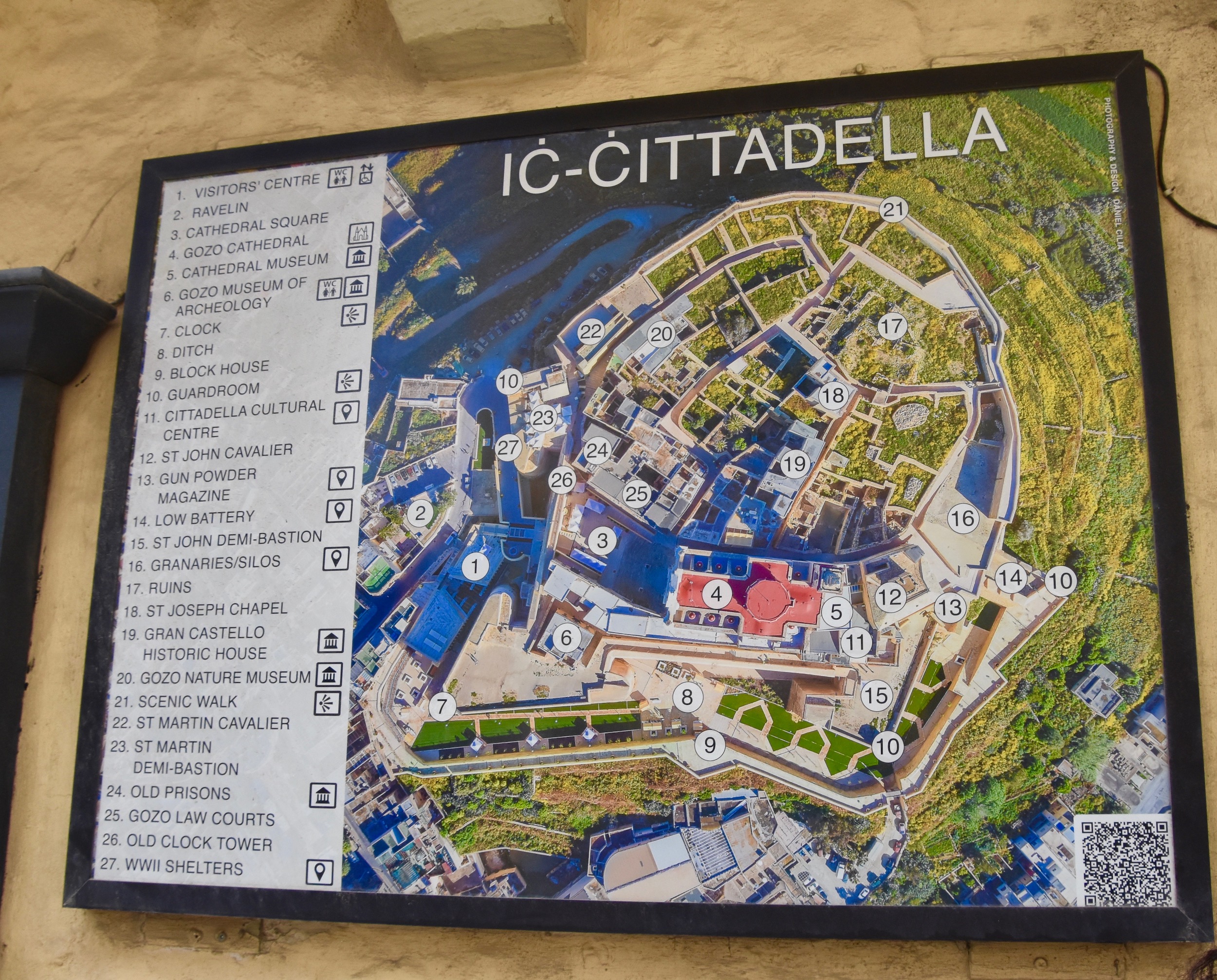 Map of the Cittadella Gozo