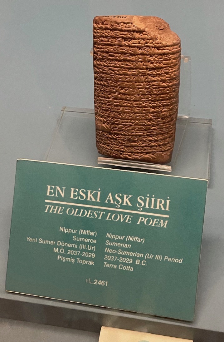 The World's Oldest Love Poem, the Ancient Orient Museum