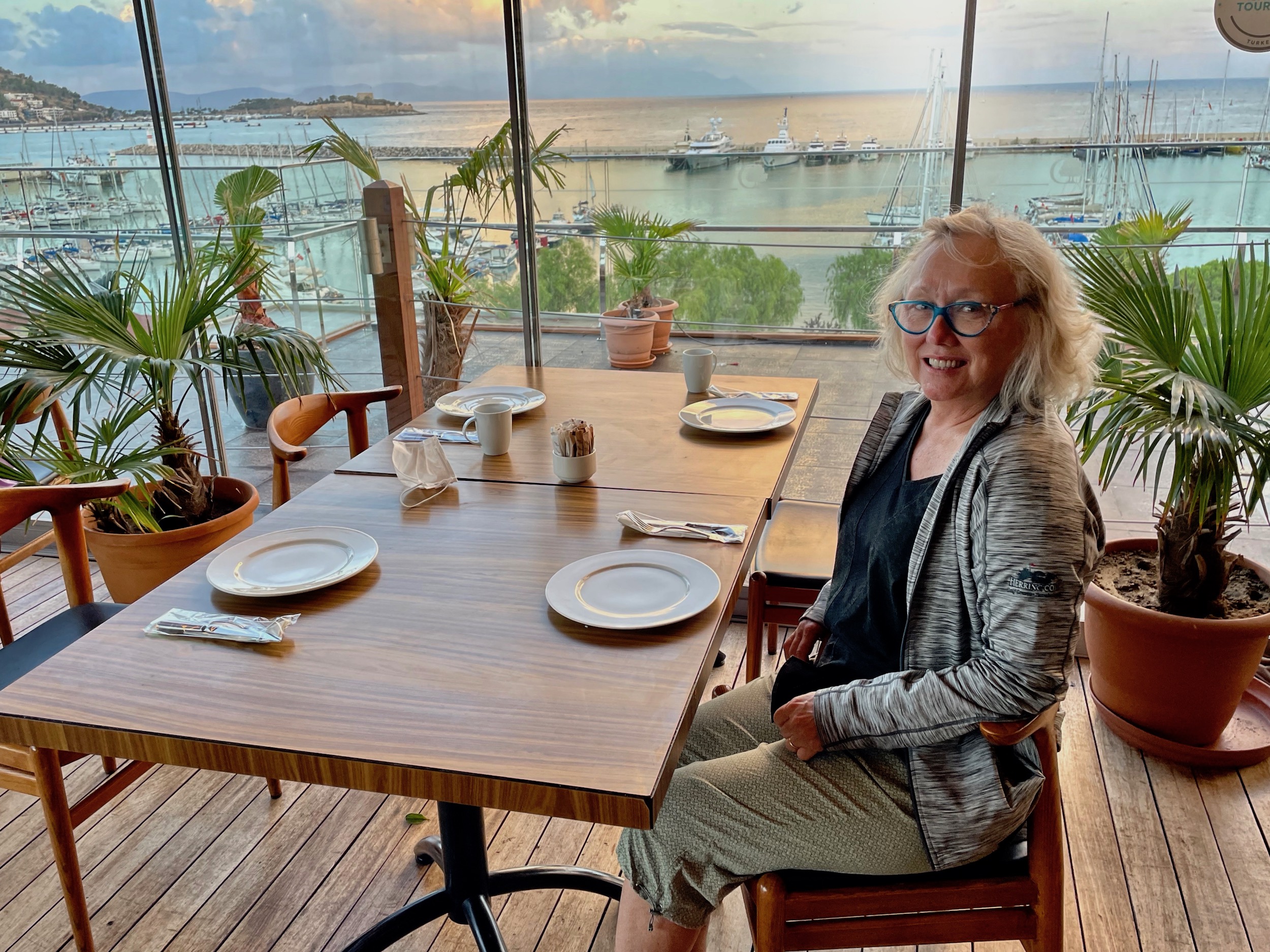 Breakfast Overlooking the Harbour in Kusadasi