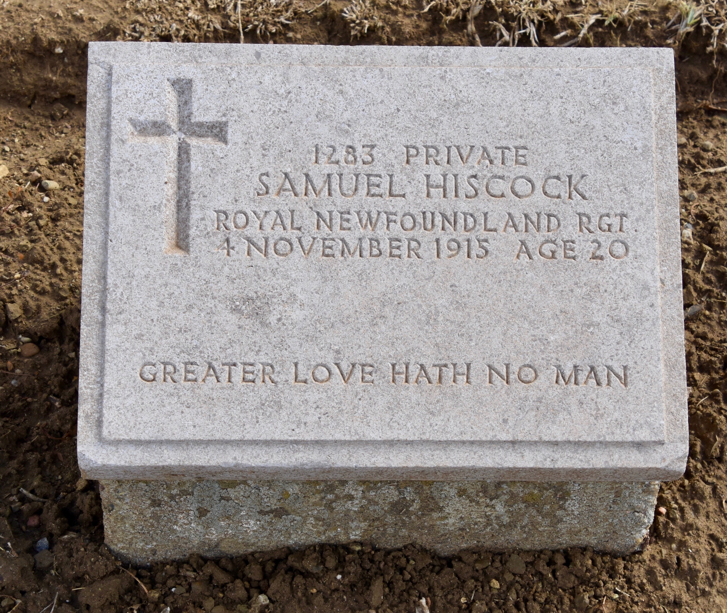 Private Samuel Hiscock, Hill 10 Cemetery, Gallipoli.