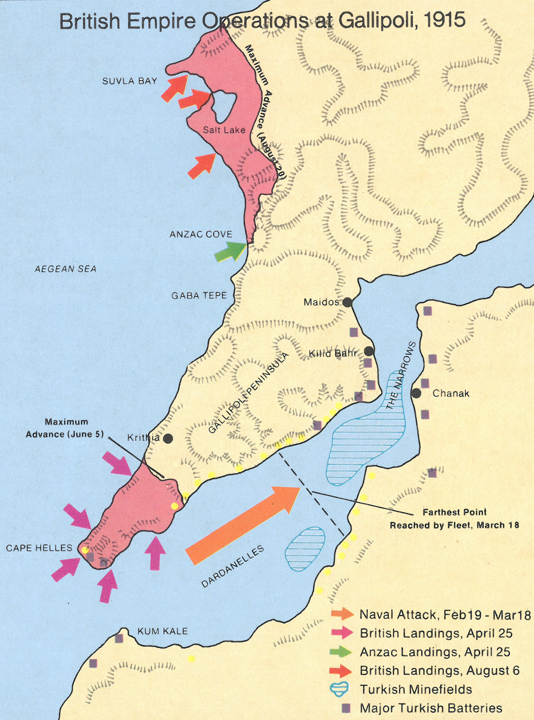 Map of Gallipoli Campaign