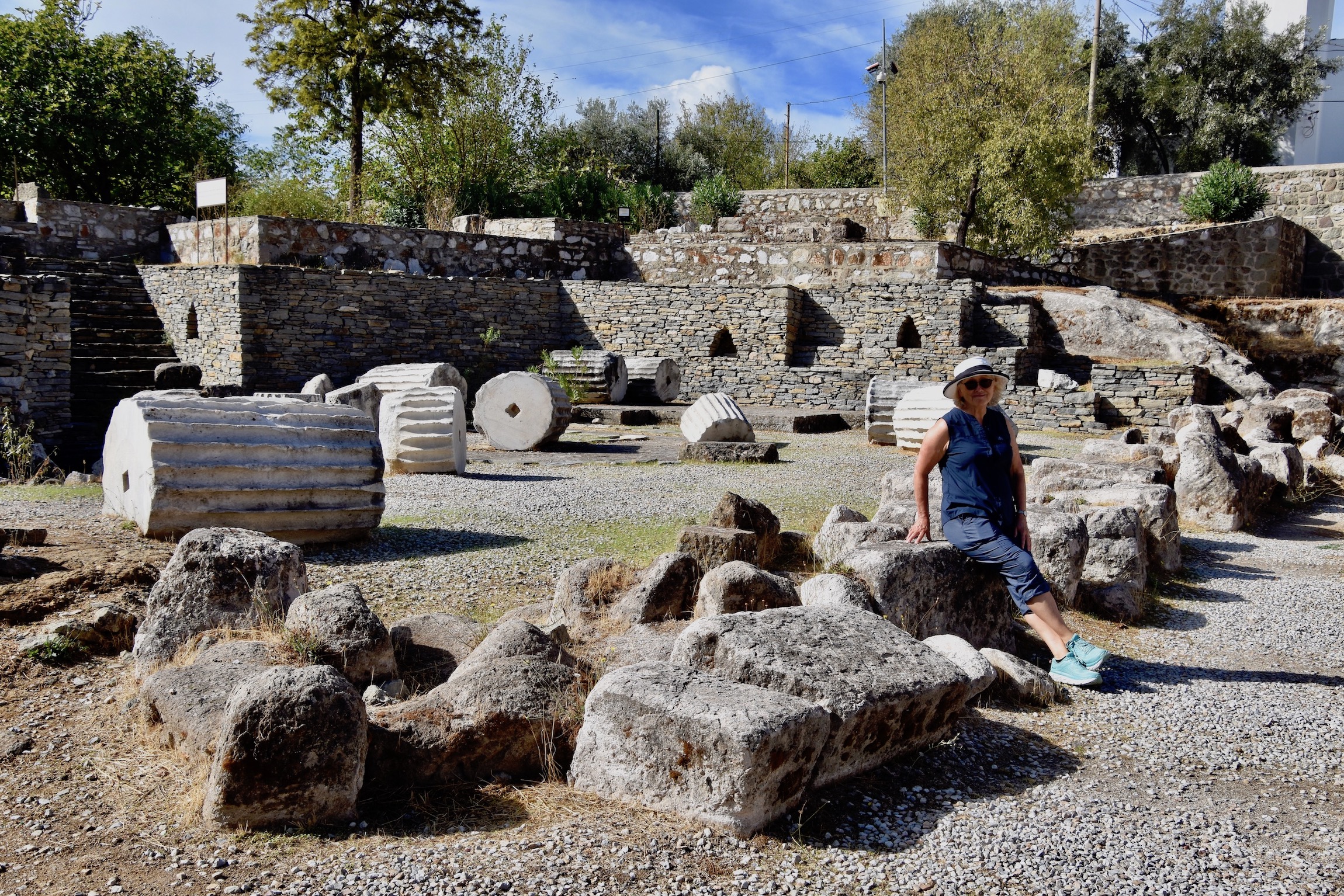 Alison at the Mausoleum in Bodrum