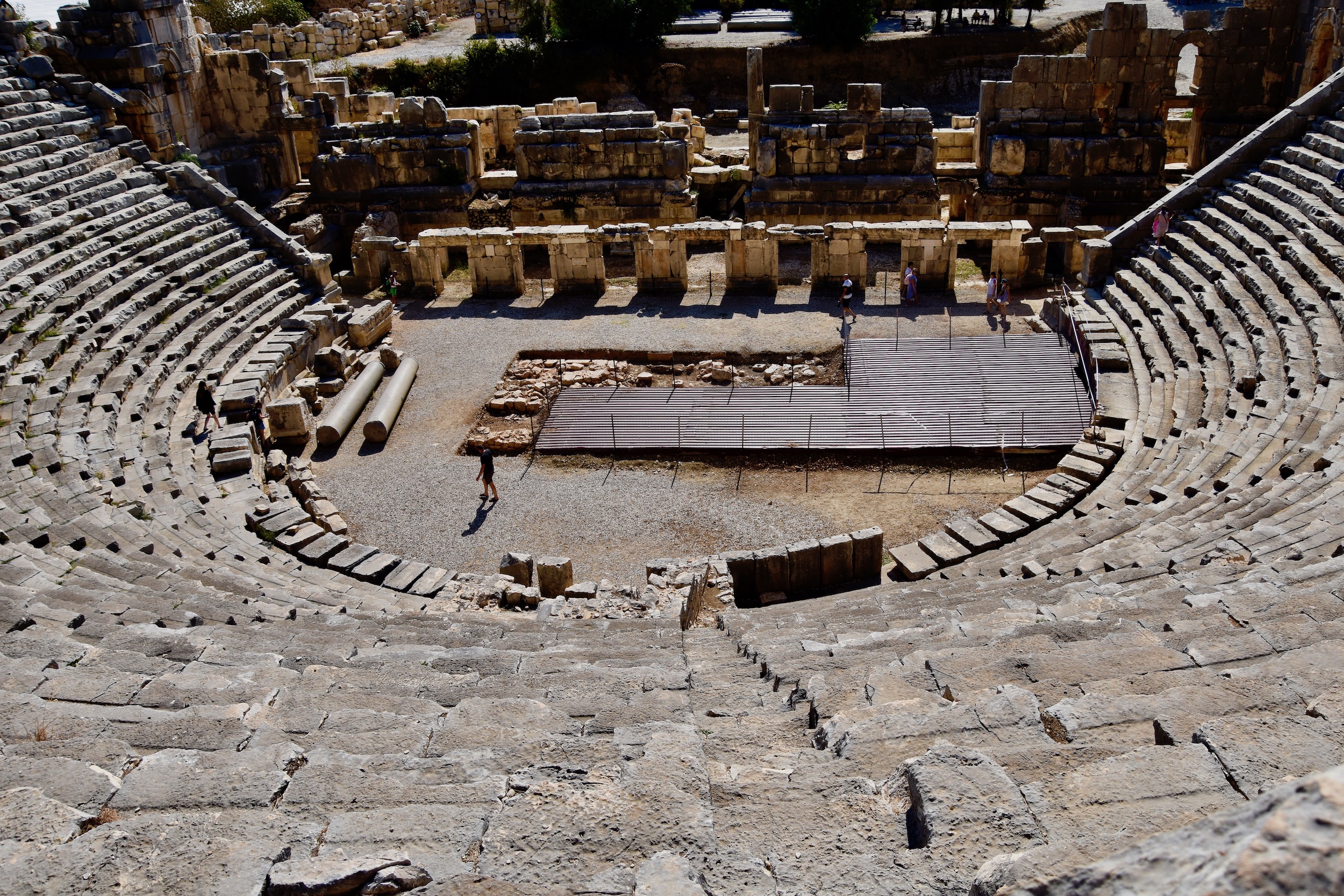Looking Down at the Stage of the Theatre of Myra