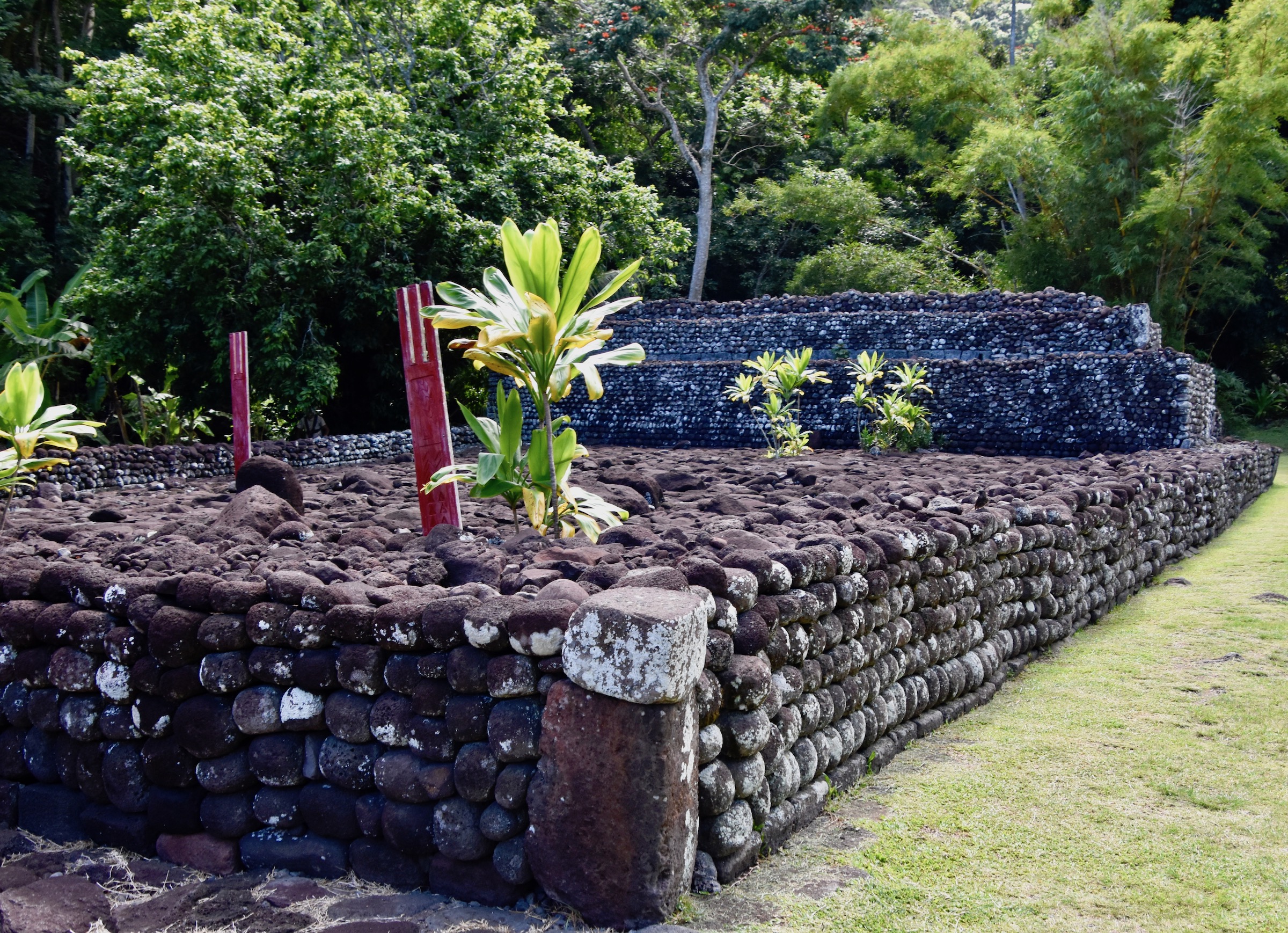 The Ahu at Marae Arahurahu, Tahiti