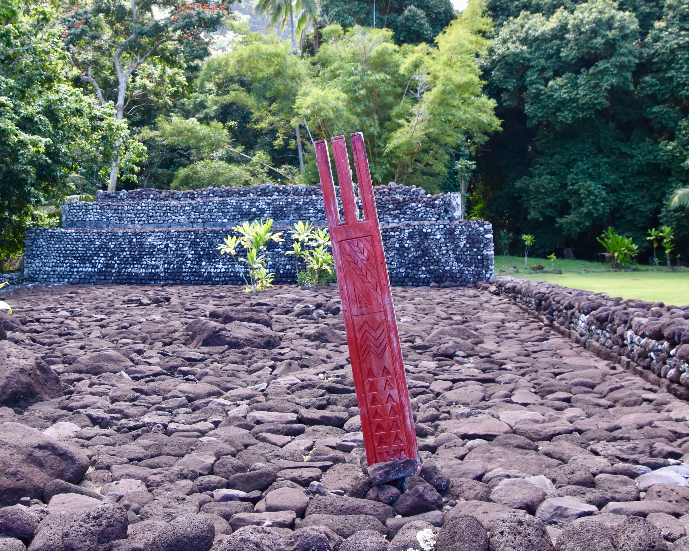 Zoomorphic Tiki, Marae Arahurahu, Tahiti