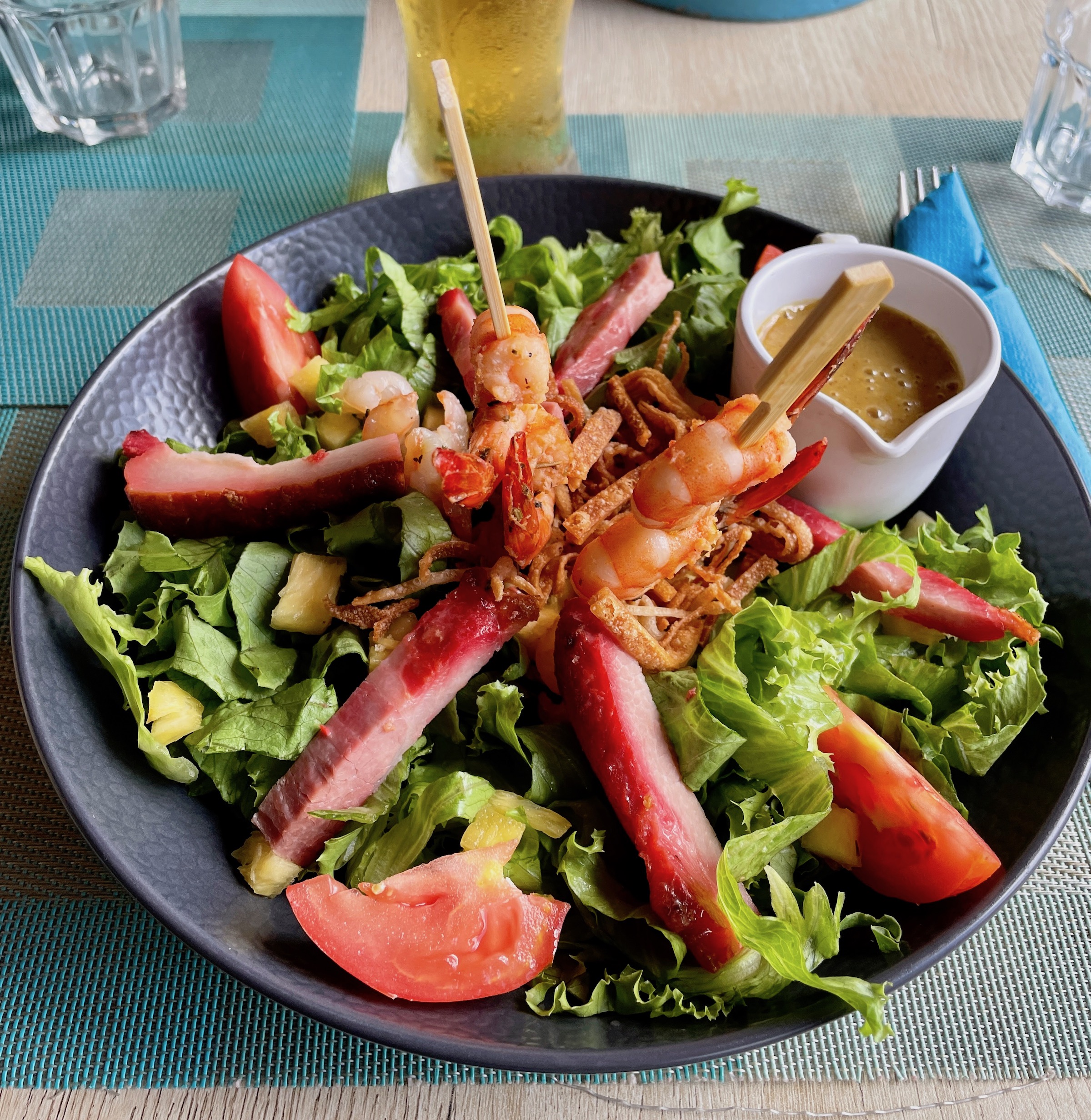 Pork & Shrimp Salad, Manava Beach Resort