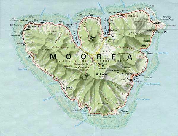 Moorea Road Map